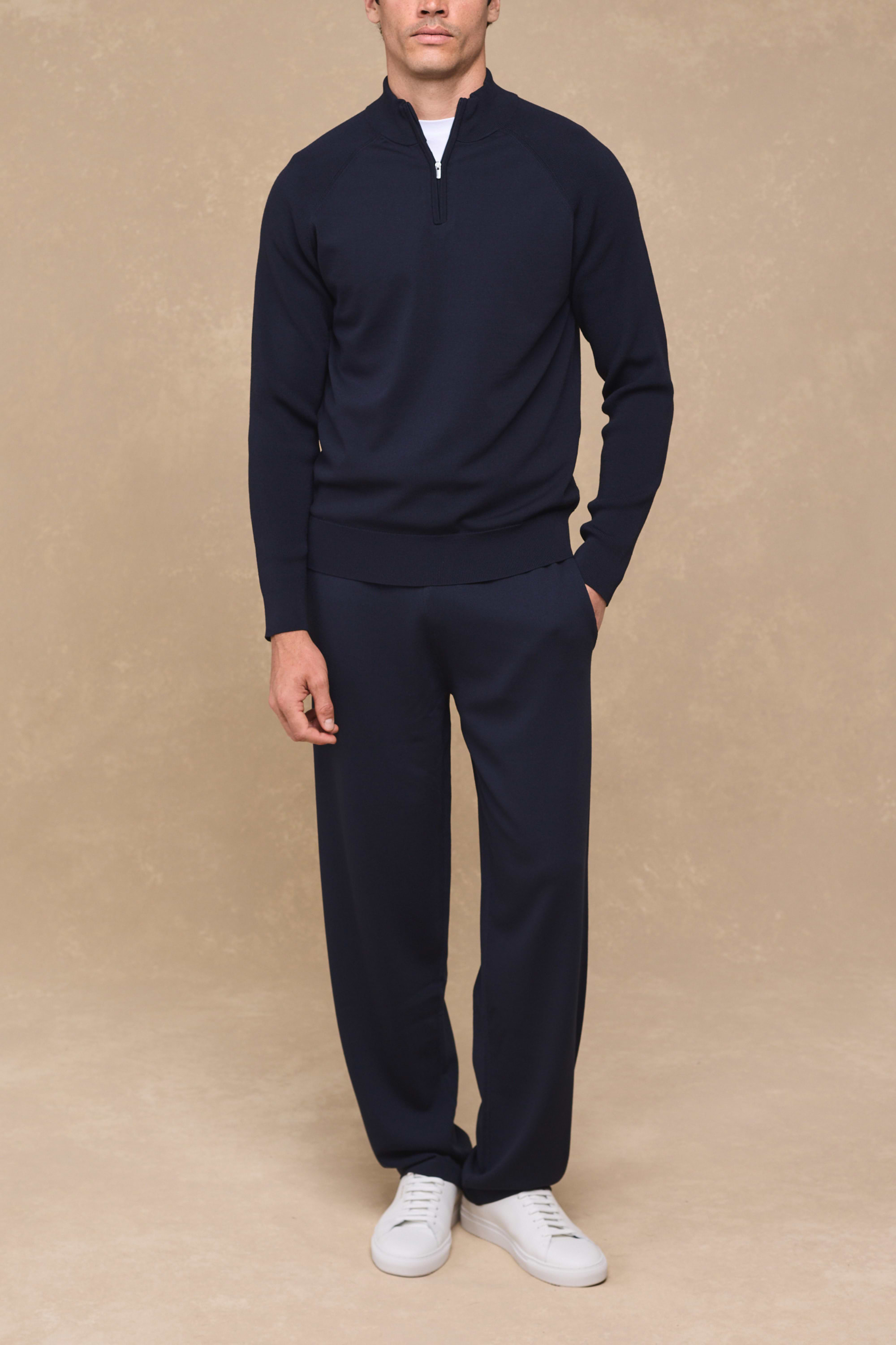Viggo Jersey Knit Trouser - Navy