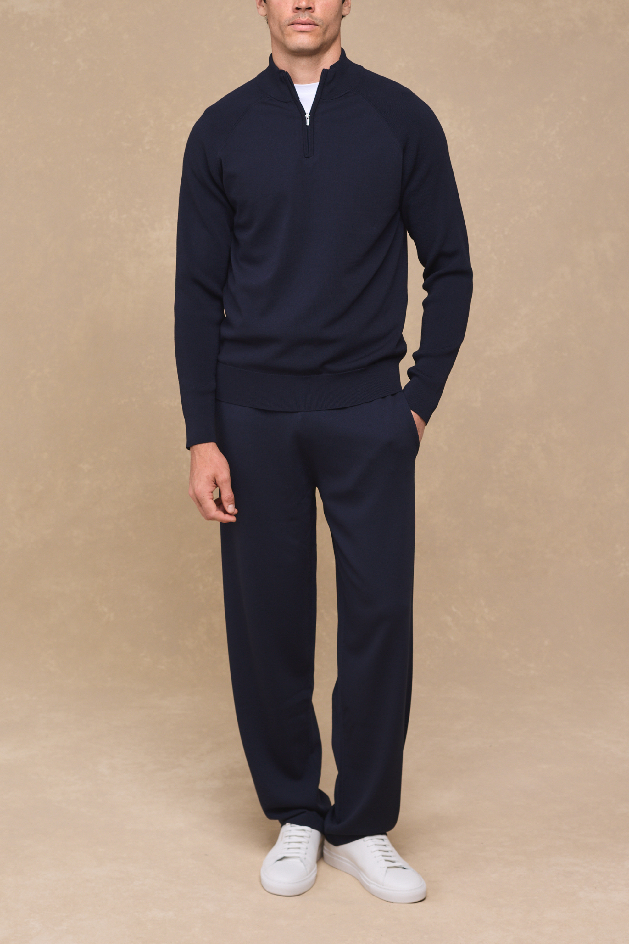 Viggo Jersey Knit Trouser - Navy