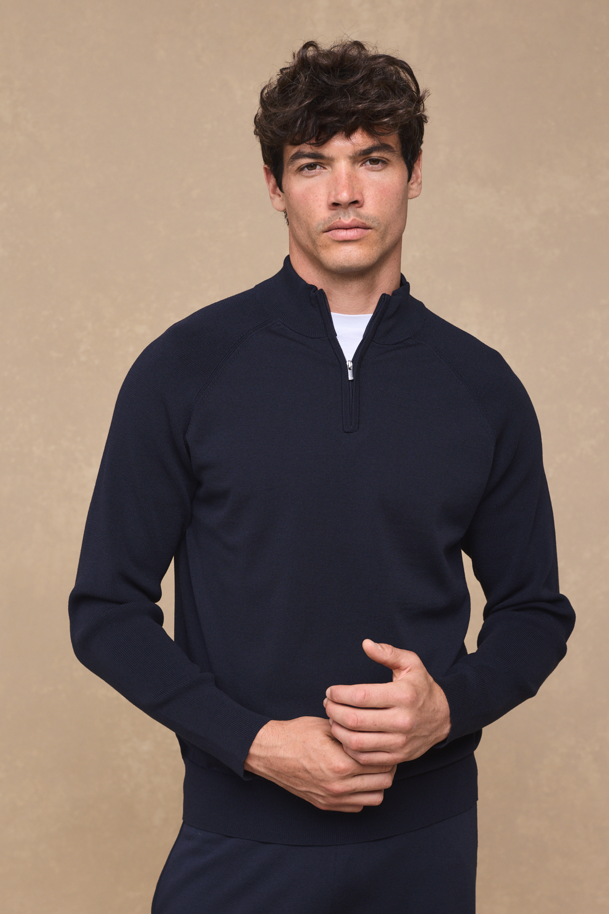 Viggo Jersey Knit Jumper - Navy