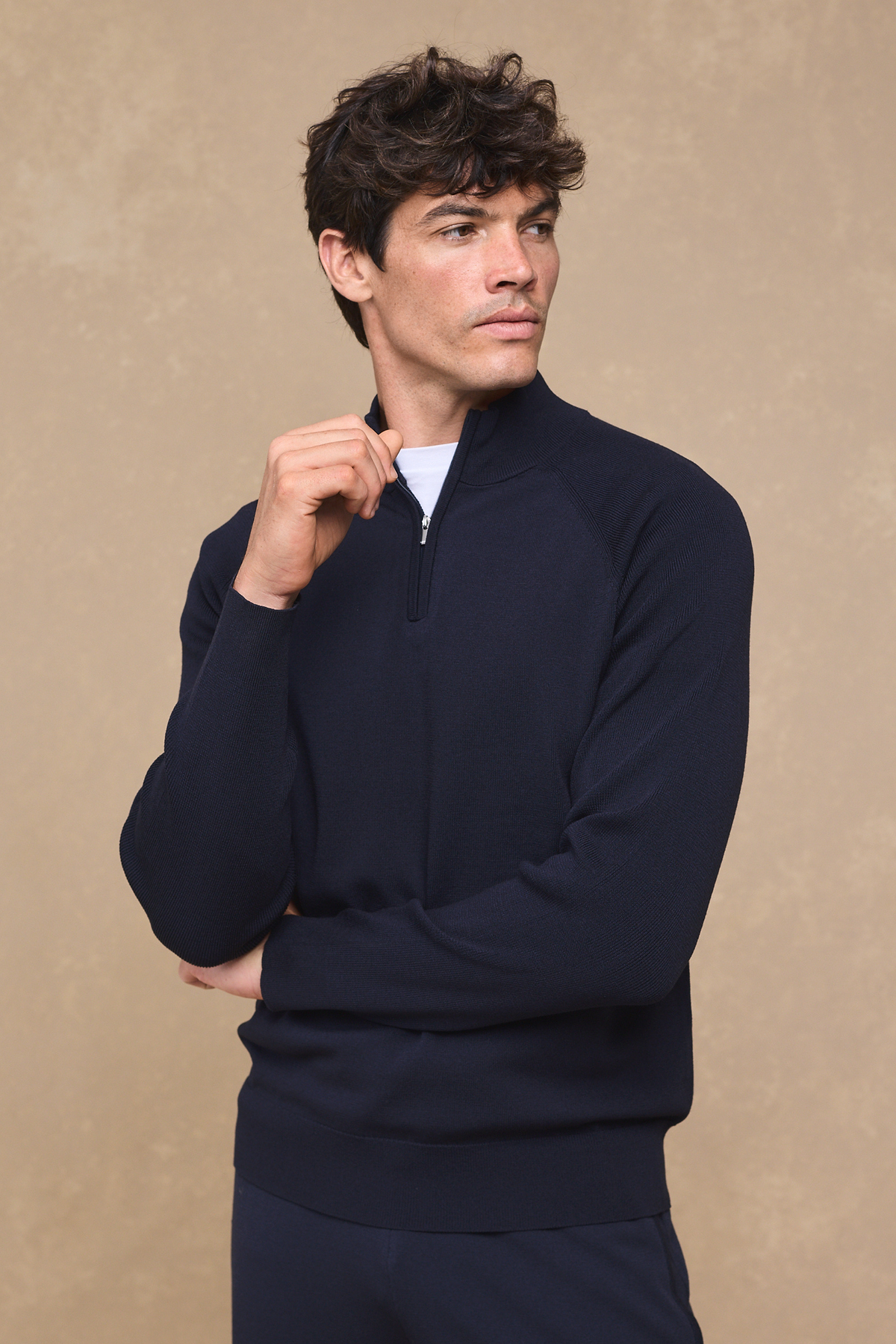 Viggo Jersey Knit Jumper - Navy