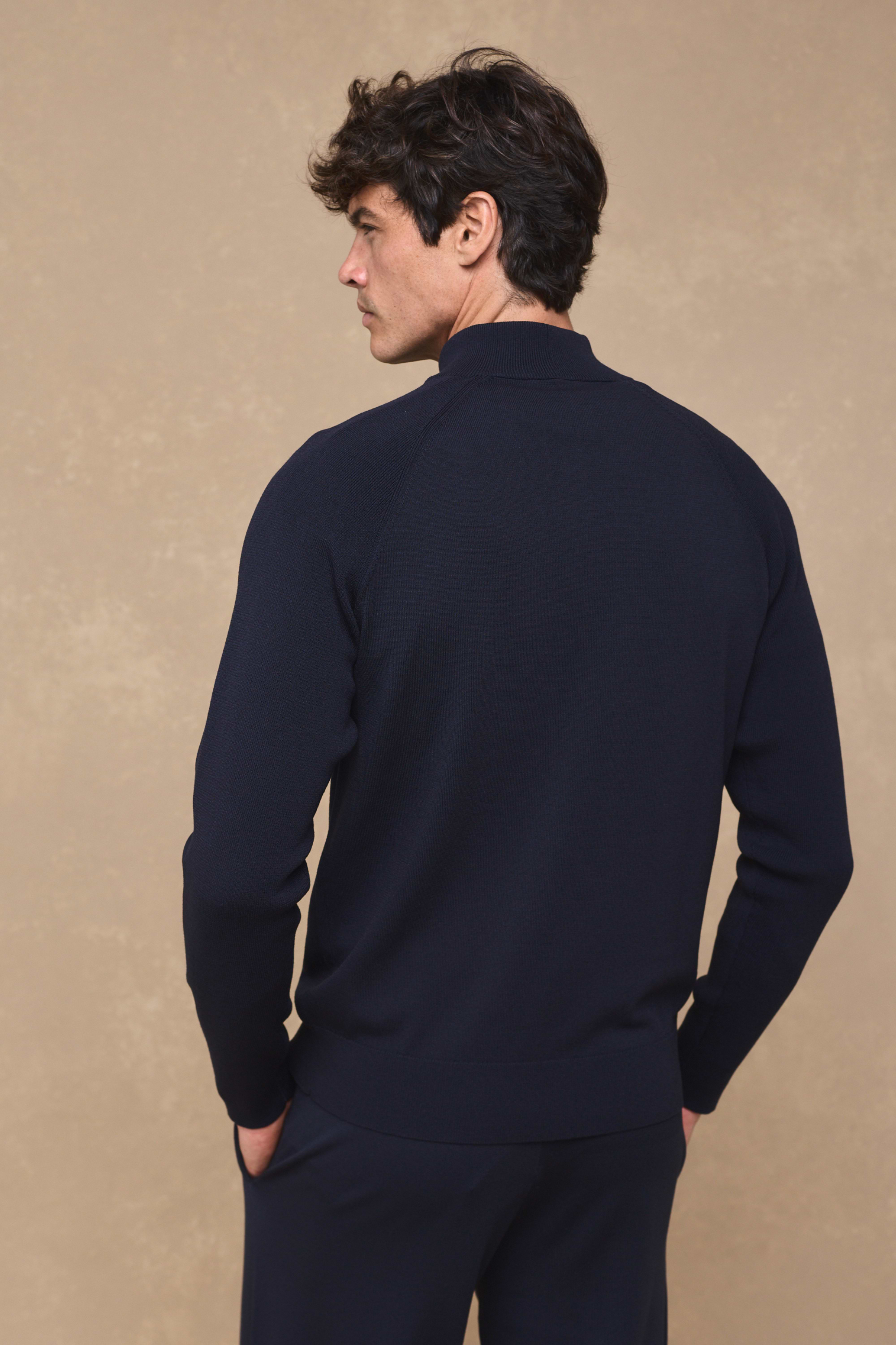 Viggo Jersey Knit Jumper - Navy