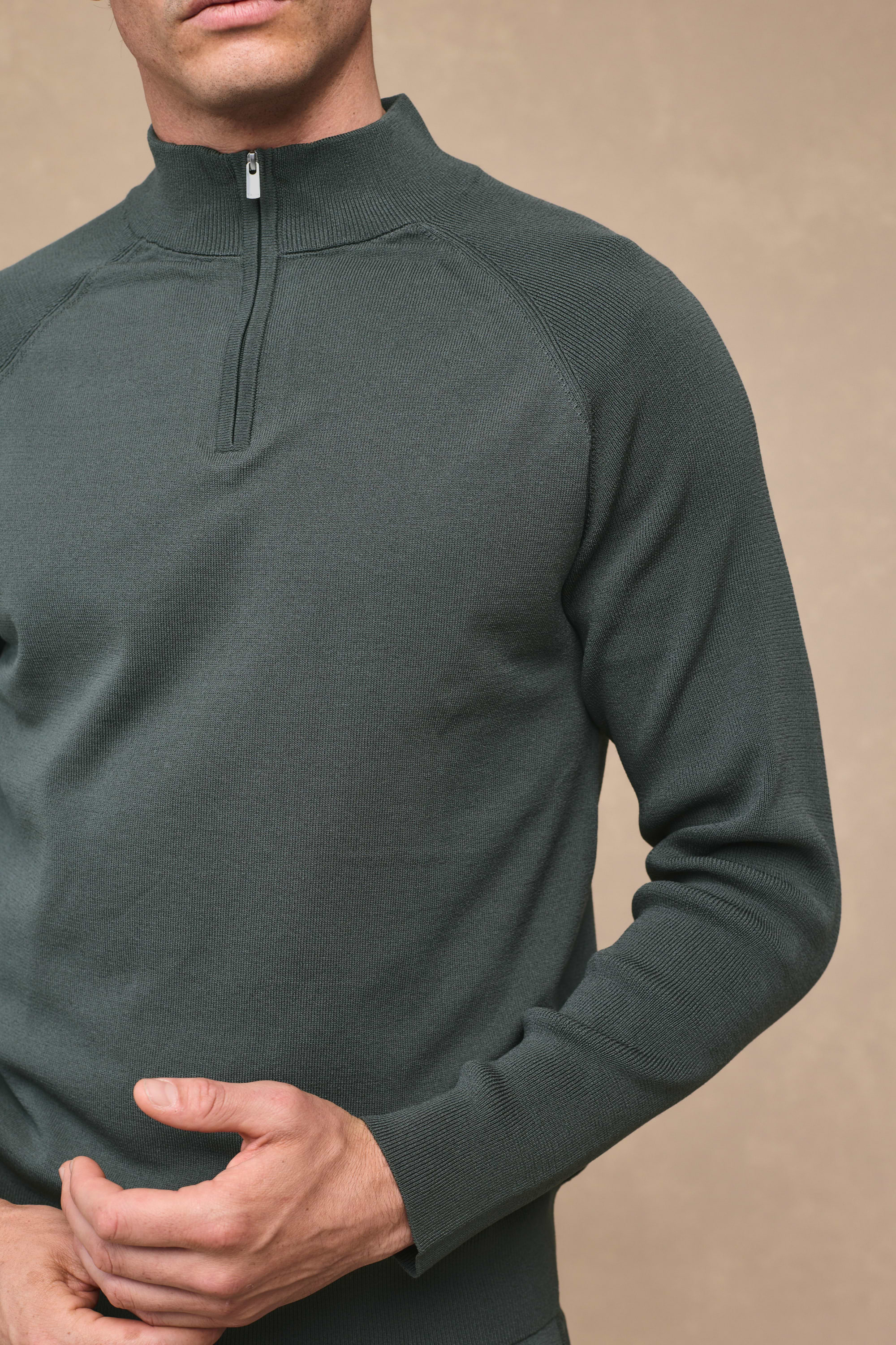Viggo Jersey Knit Jumper - Sage