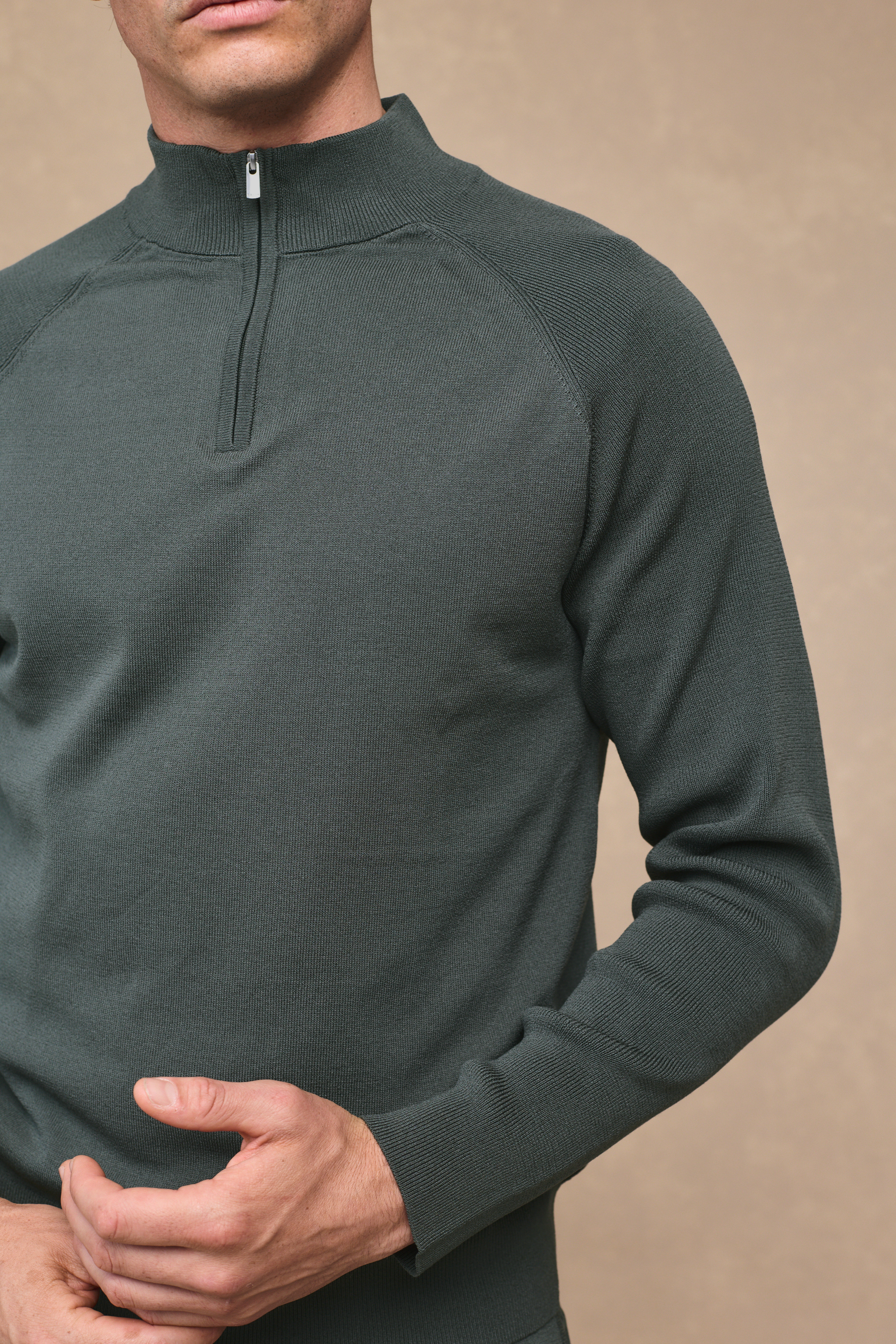 Viggo Jersey Knit Jumper - Sage