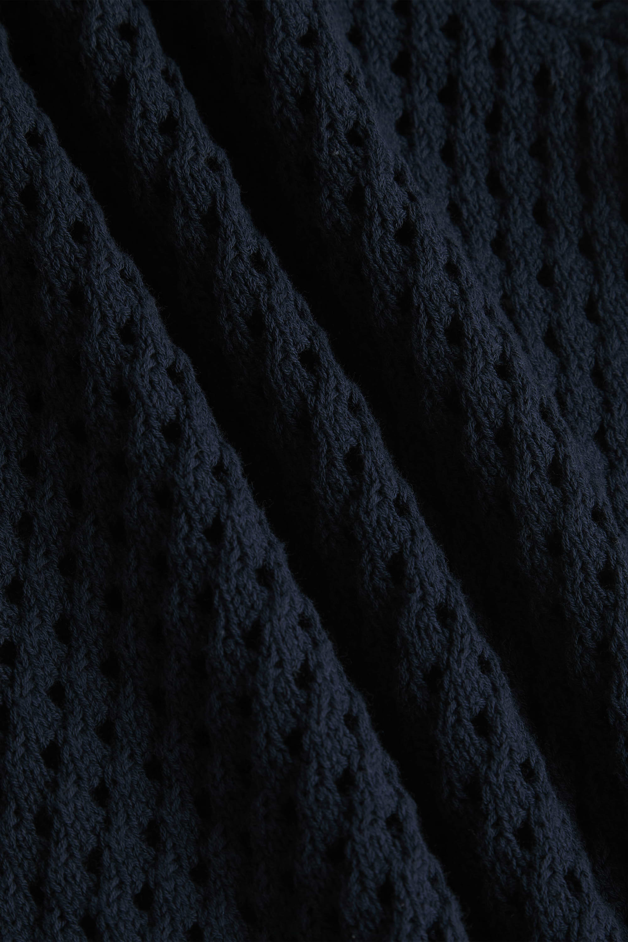 Cipressi Crochet Knit Shirt - Navy