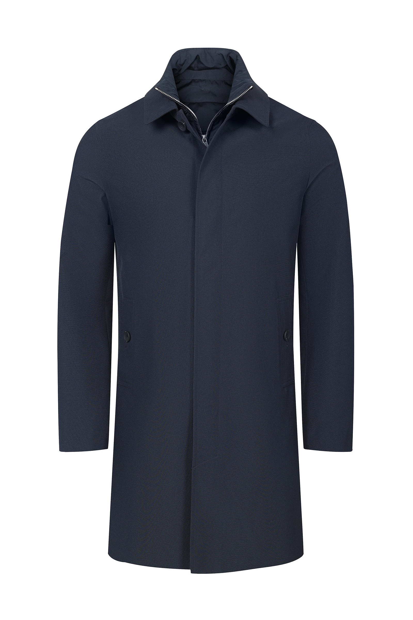 Cohen Trench Coat With Detachable Insert - Navy