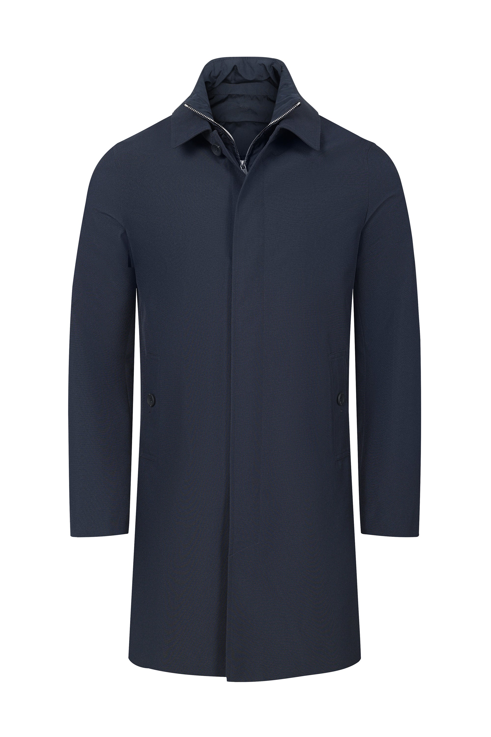 Cohen Trench Coat With Detachable Insert - Navy