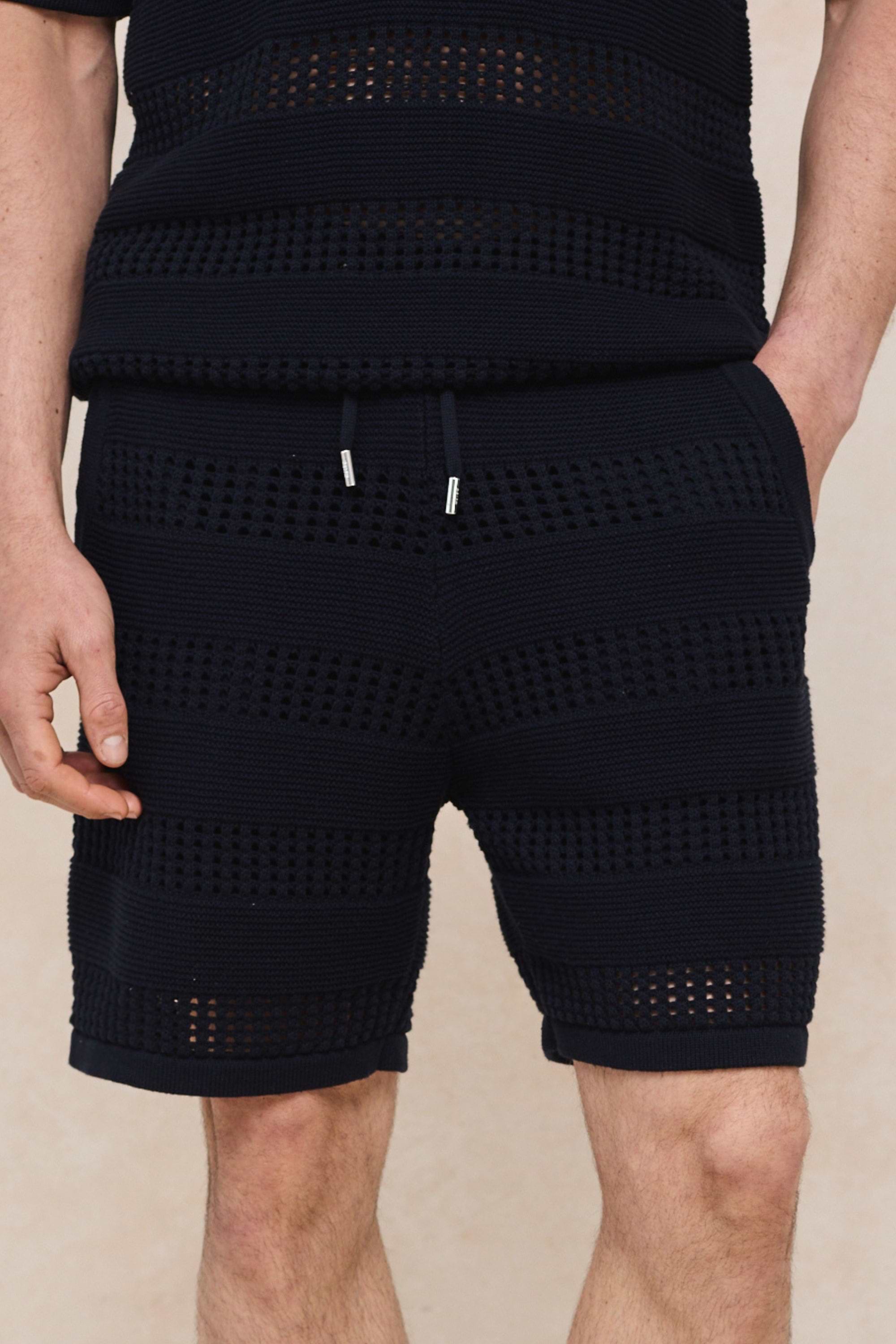 Frattina Crochet Short - Navy