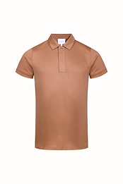 Santi Mercerised Polo Shirt - Rust Orange