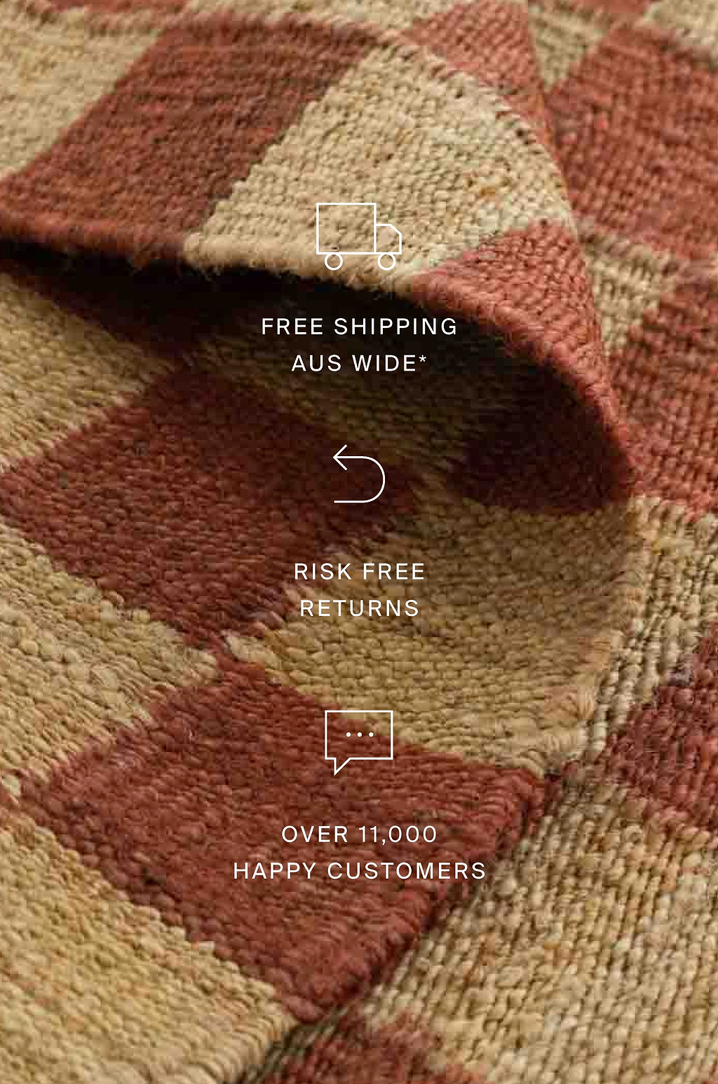 Sample of Fitzroy Checker Rug in Terracotta