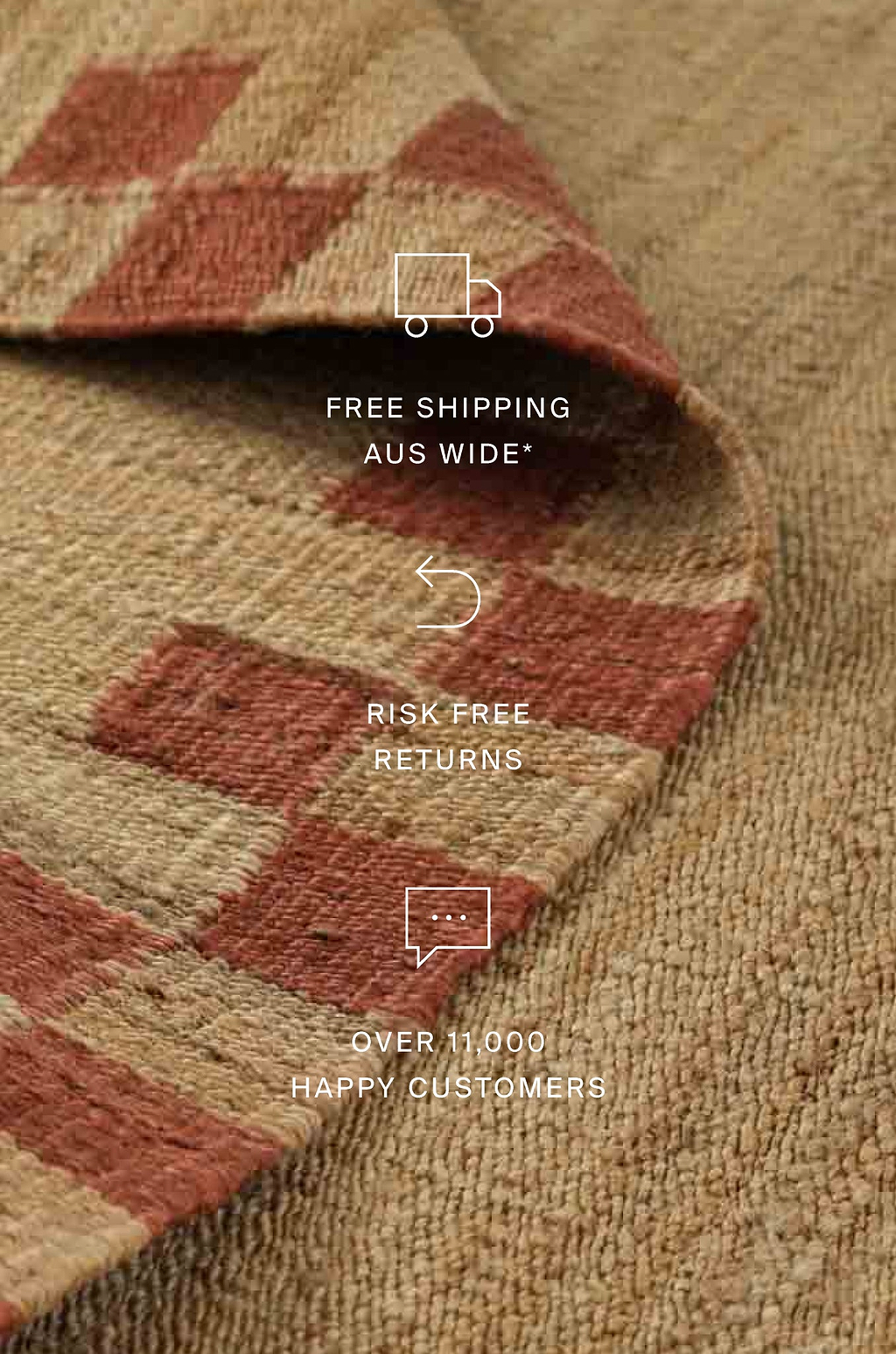 Sample of Fitzroy Checker Border Rug in Terracotta