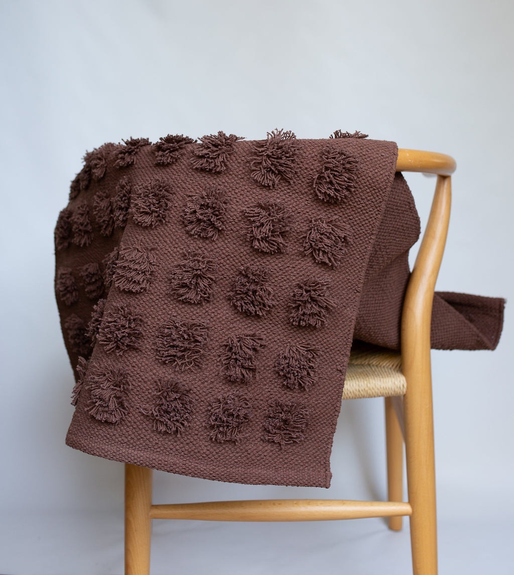 Merry Handwoven Cotton Bathmat in Cacao