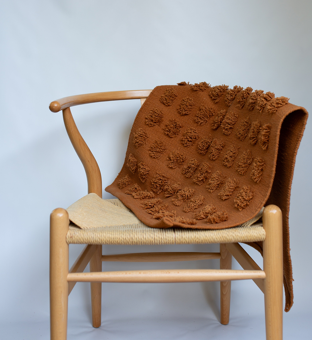 Merry Handwoven Cotton Bathmat in Clay