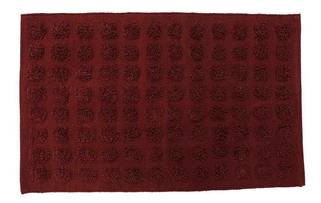 Merry Handwoven Cotton Bathmat in Mulberry