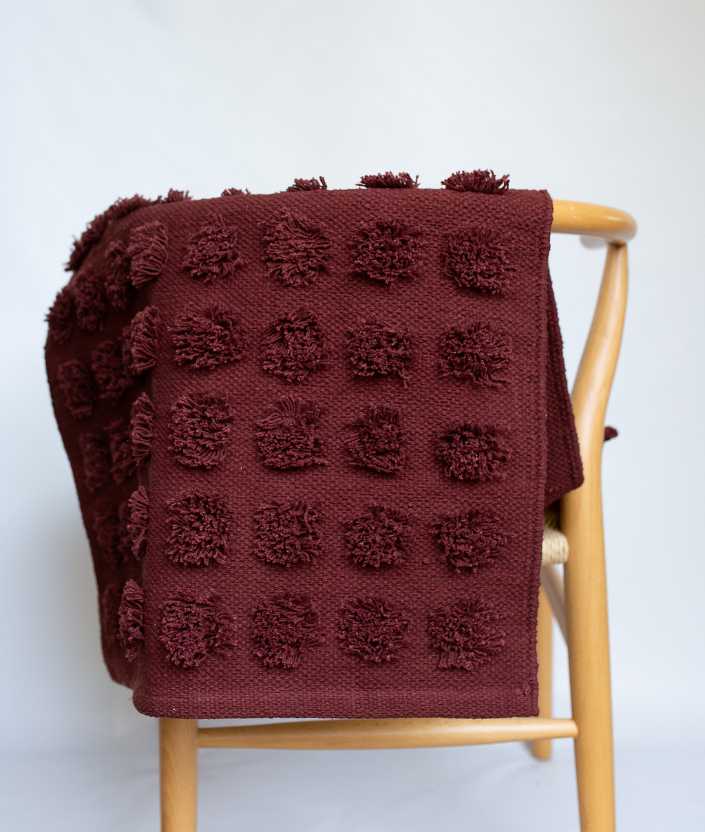 Merry Handwoven Cotton Bathmat in Mulberry