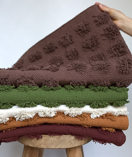 Merry Handwoven Cotton Bathmat in Cacao