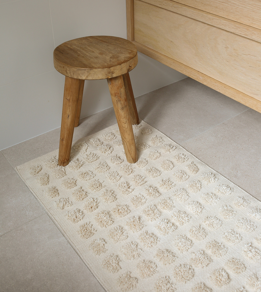 Merry Handwoven Cotton Bathmat in Natural