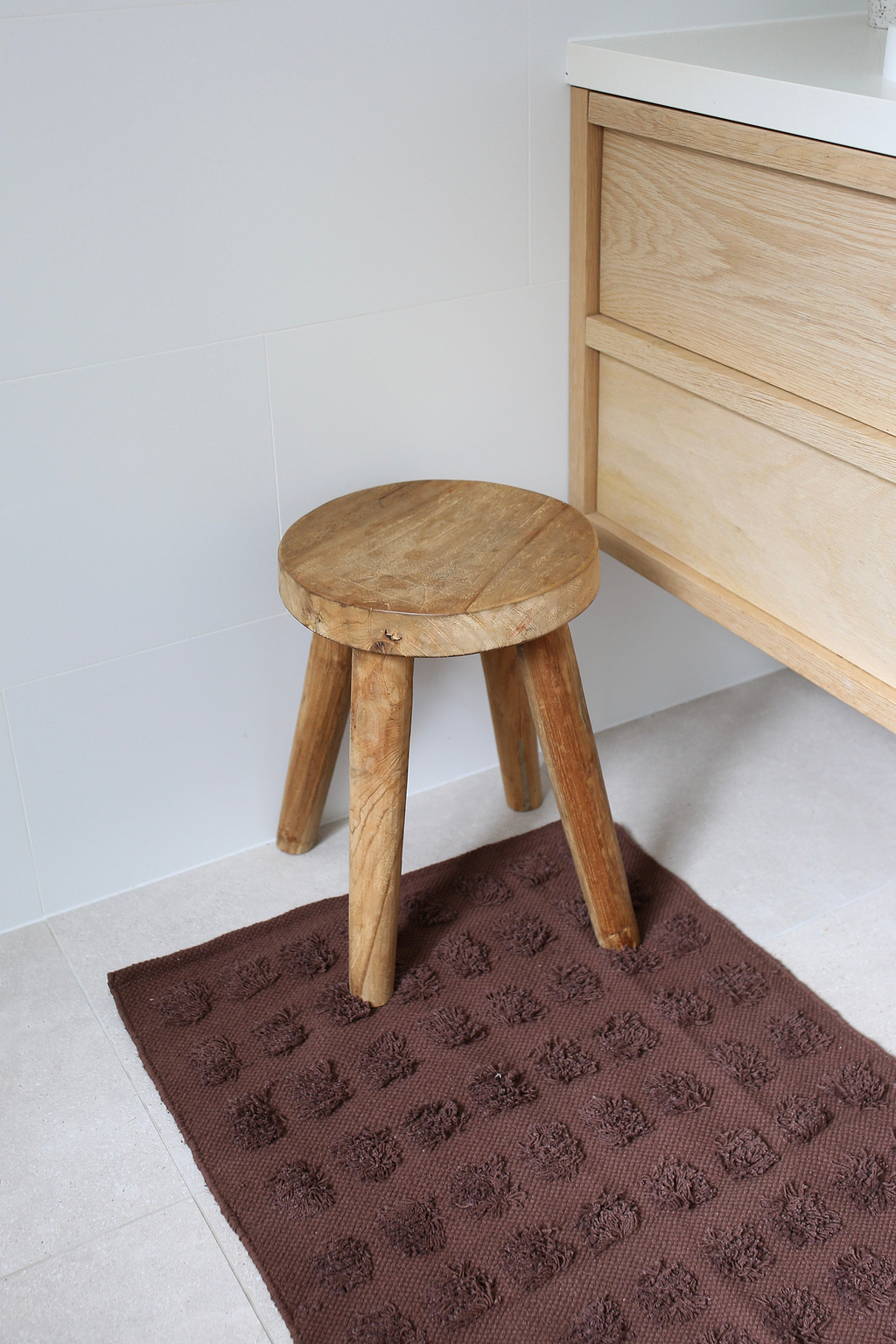 Merry Handwoven Cotton Bathmat in Cacao