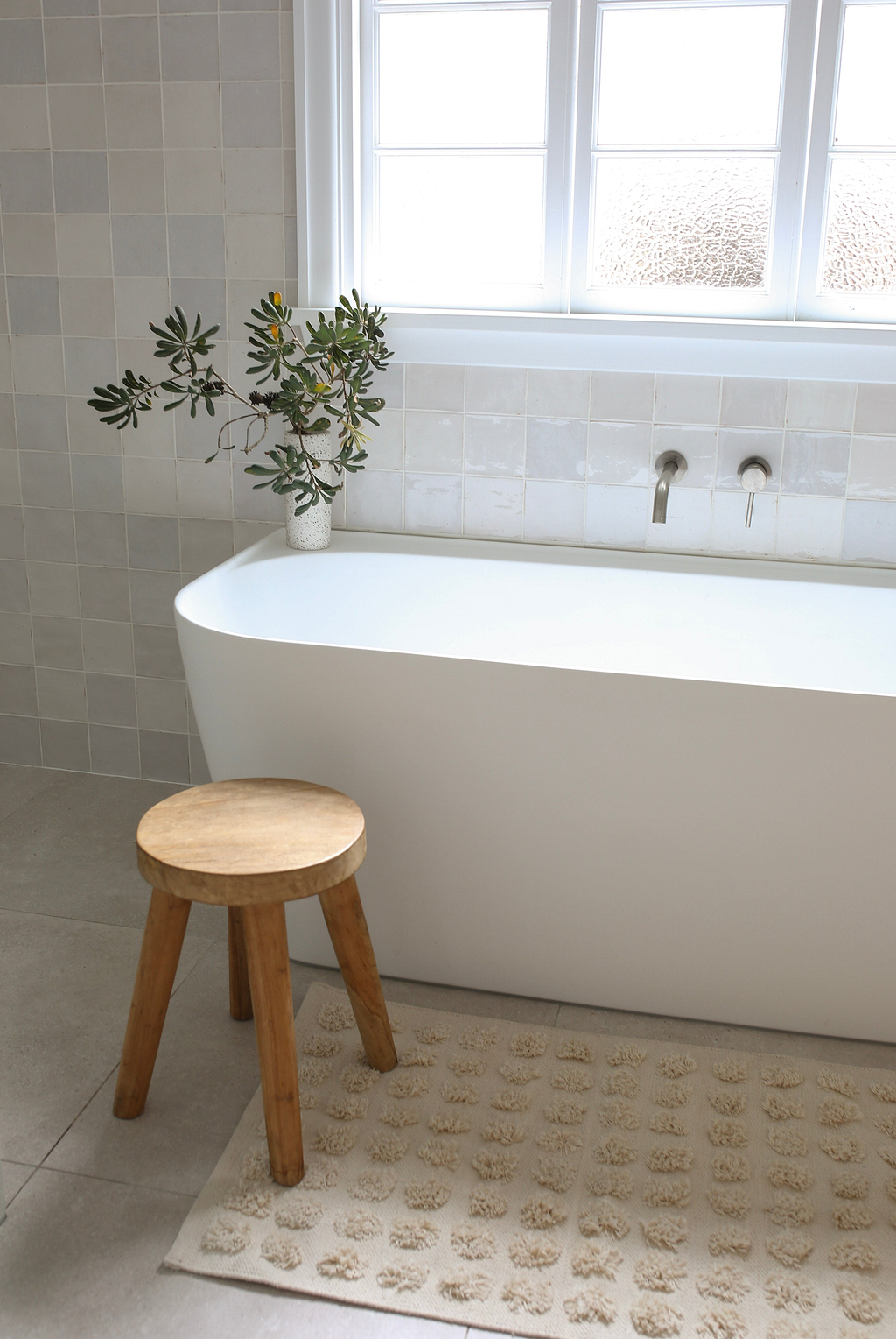 Merry Handwoven Cotton Bathmat in Natural