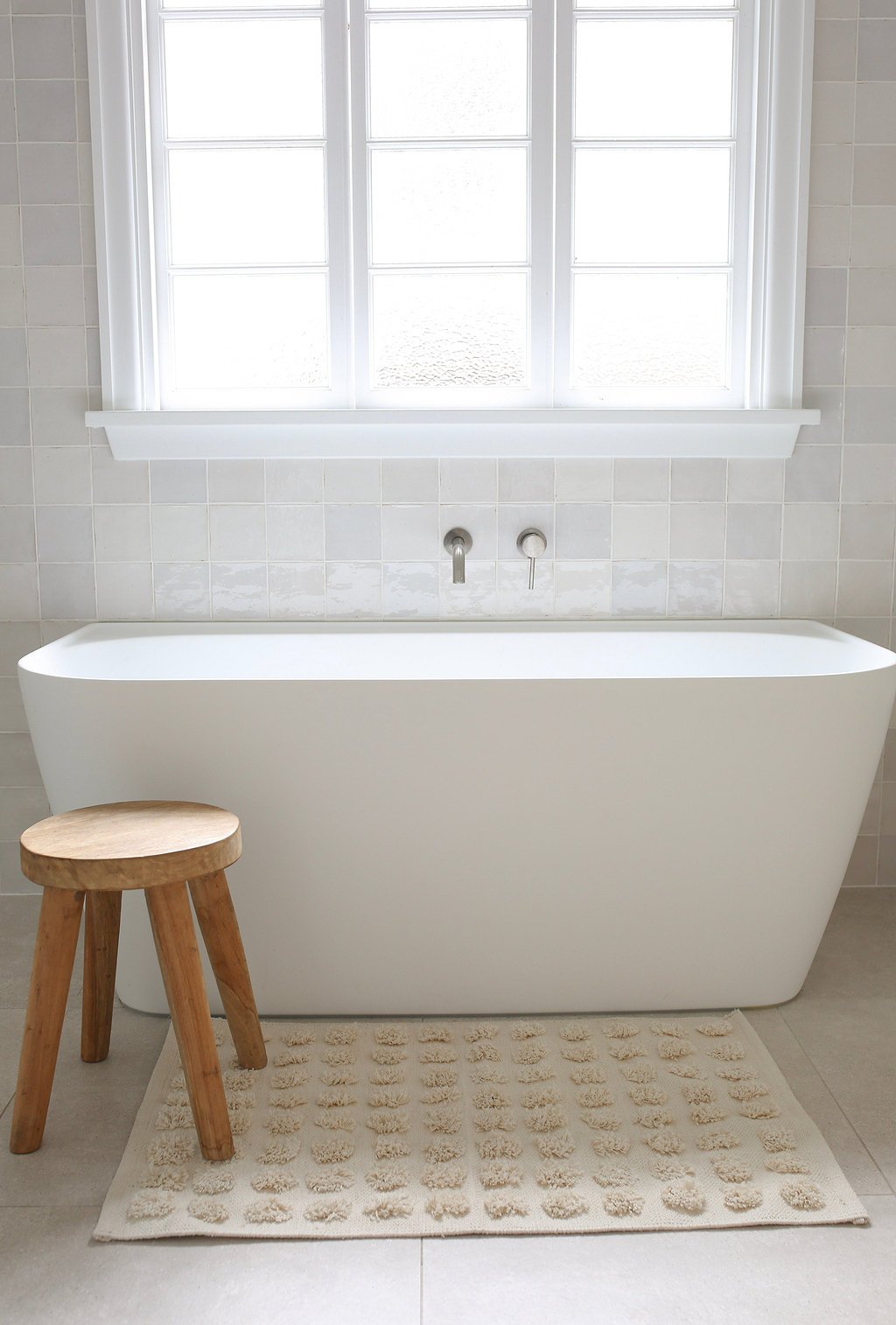 Merry Handwoven Cotton Bathmat in Natural