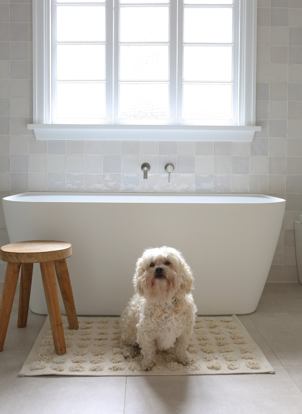 Merry Handwoven Cotton Bathmat in Natural