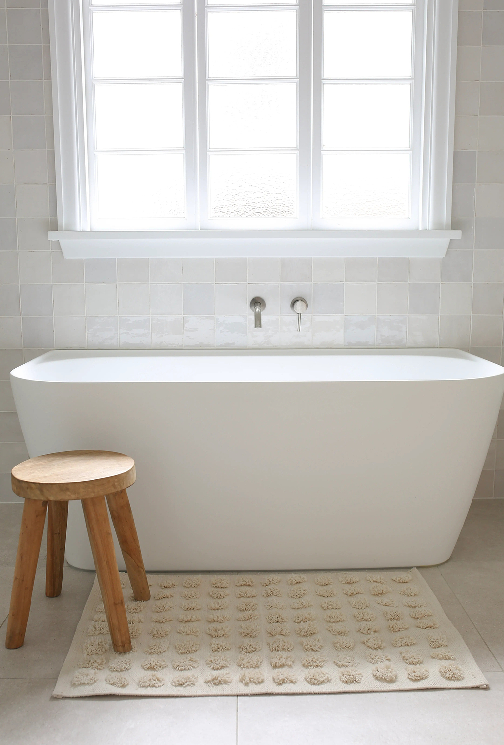 Merry Handwoven Cotton Bathmat in Natural