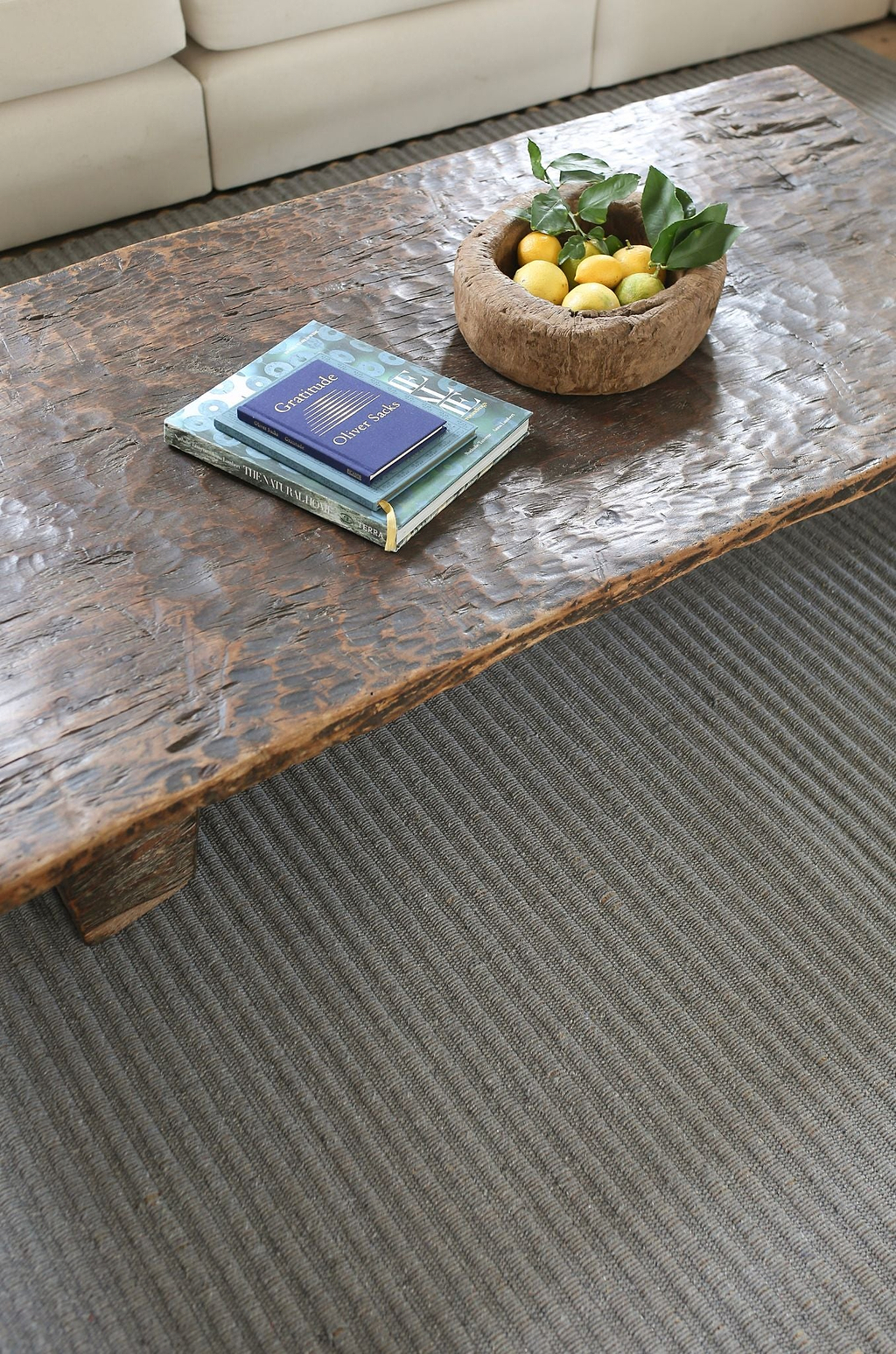 Mendocino Wool & Jute Rug in Dusty Blue
