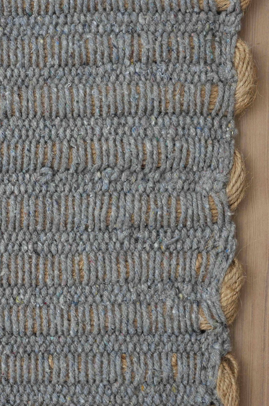Mendocino Wool & Jute Rug in Dusty Blue
