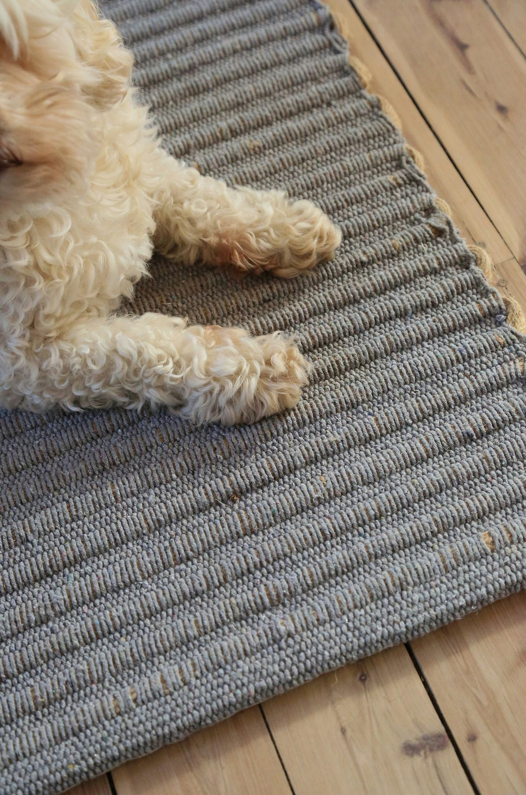 Mendocino Wool & Jute Rug in Dusty Blue