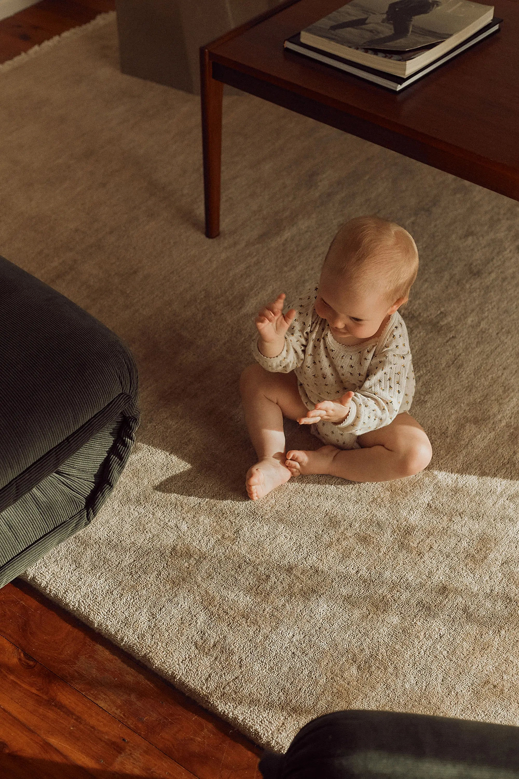 Bhakti Abrash Wool Blend Rug in Honey