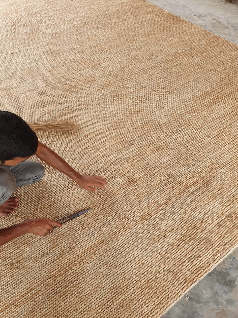 Sample of Dharma Braided Jute Rug in Natural