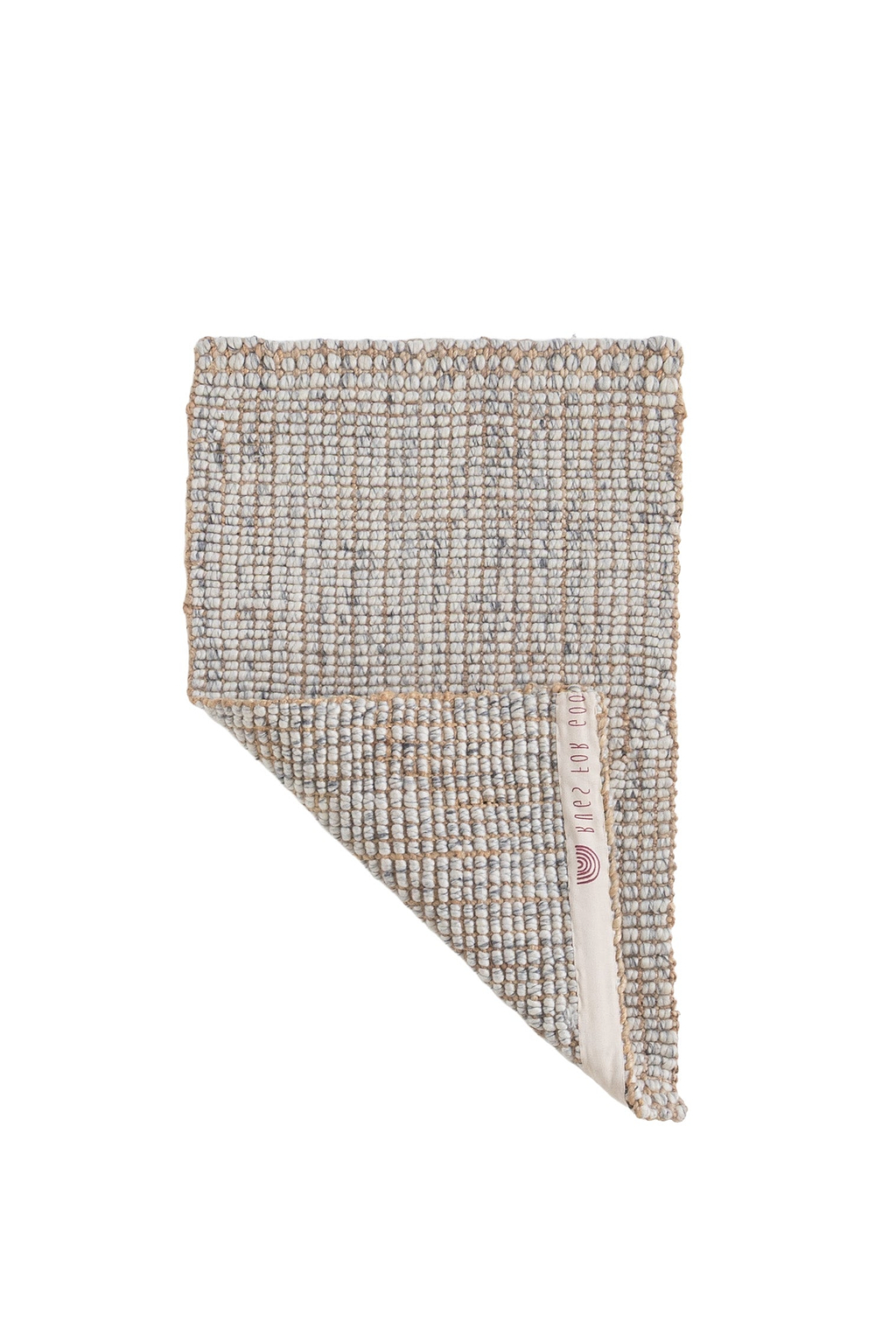 Alskar Handwoven Wool and Jute Doormat in Grey