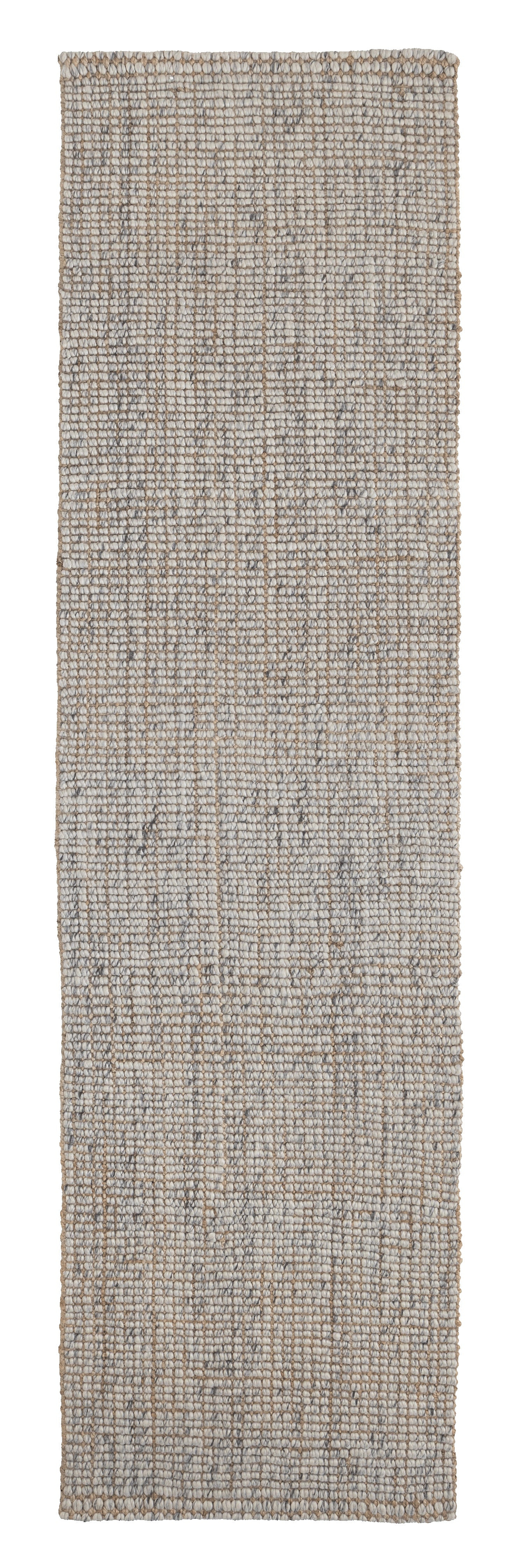 Alskar Handwoven Wool and Jute Runner Rug in Grey