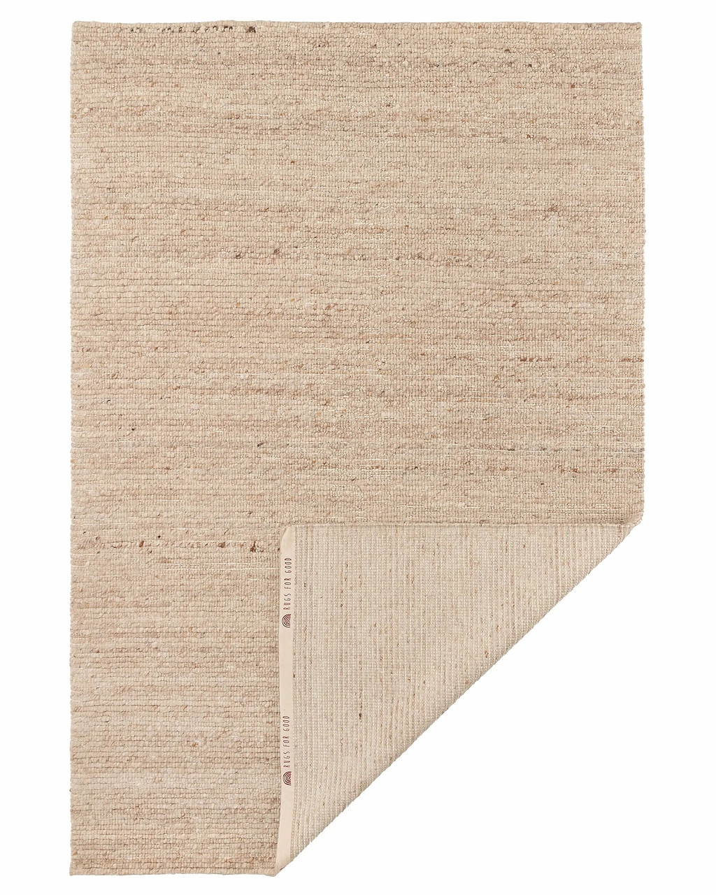 Sample of Bangalow Undyed New Zealand Wool Rug in Paperbark