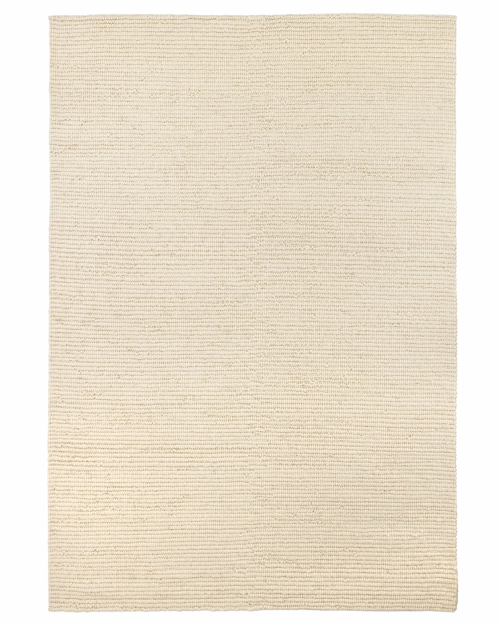 Sample of Bangalow Undyed New Zealand Wool Rug in White