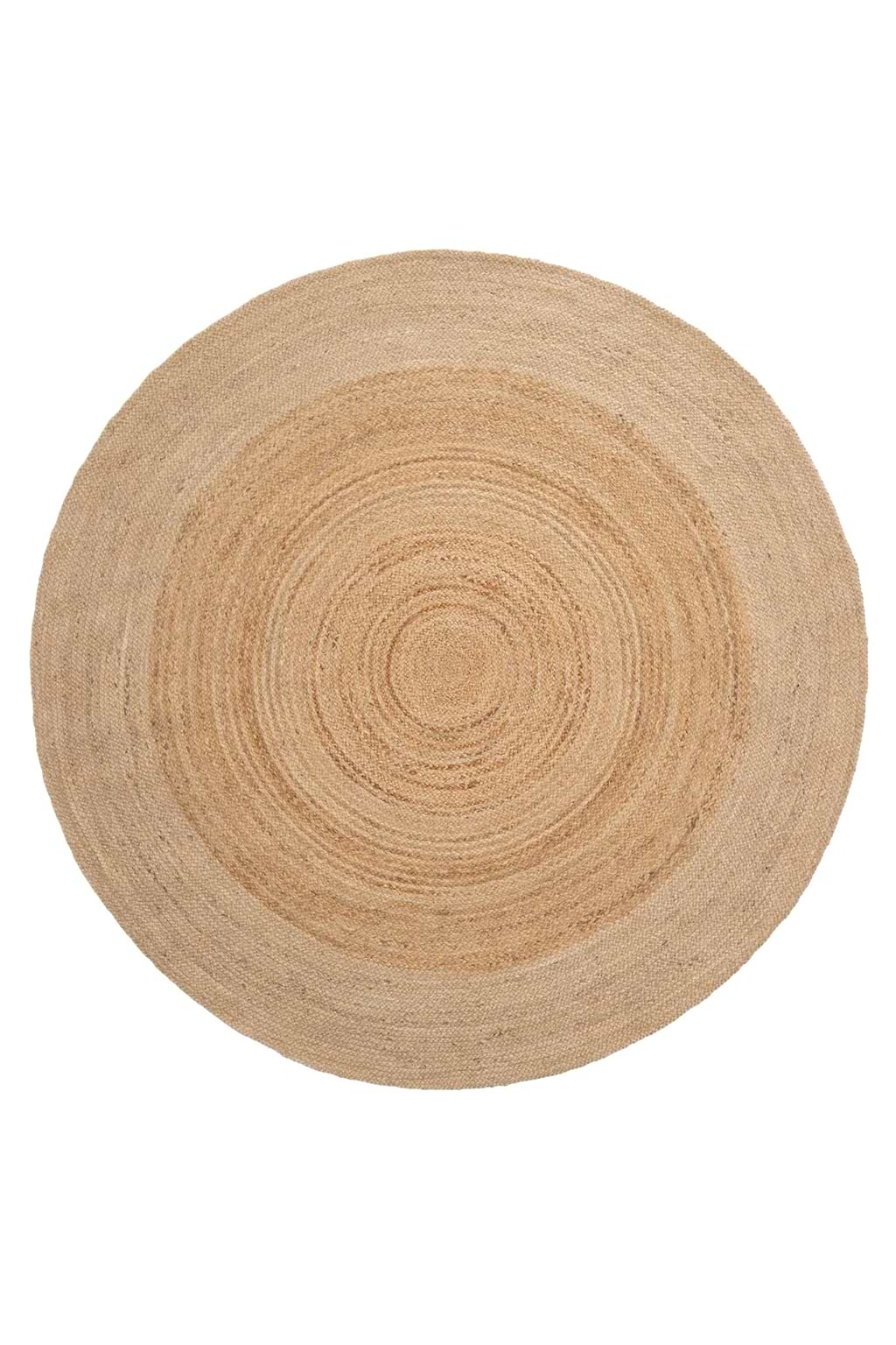 Ananda Round Two Toned Natural Jute Rug