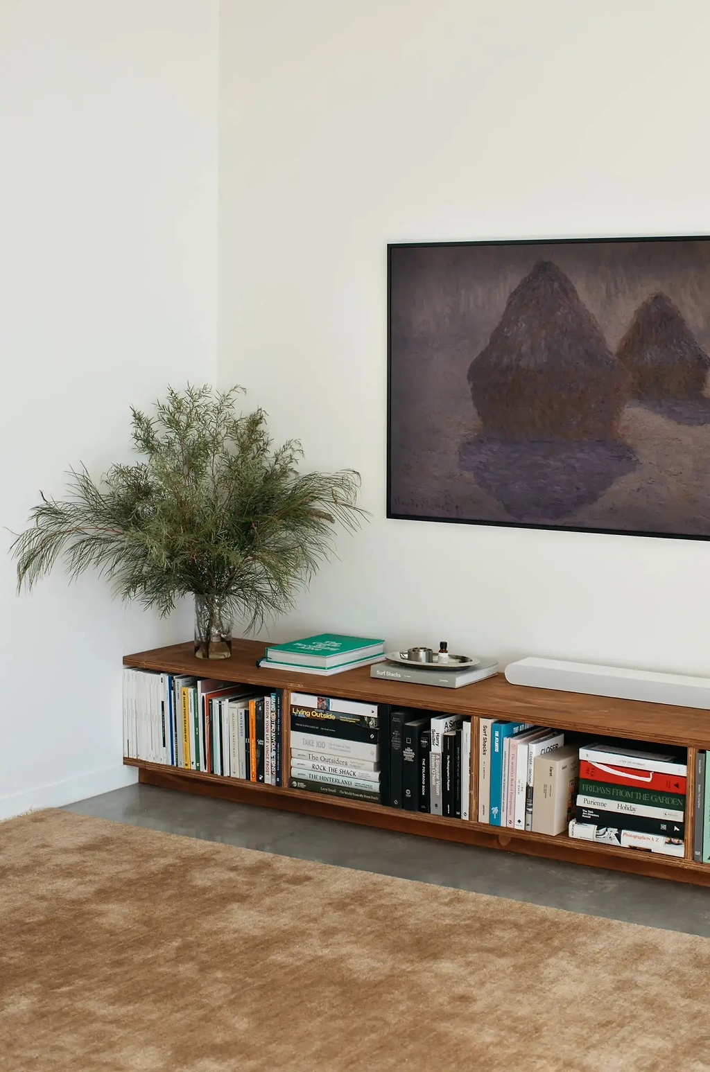 Sample of Bhakti Abrash Wool Blend Rug in Brown Butter