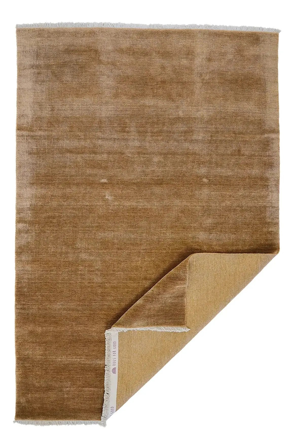 Sample of Bhakti Abrash Wool Blend Rug in Brown Butter