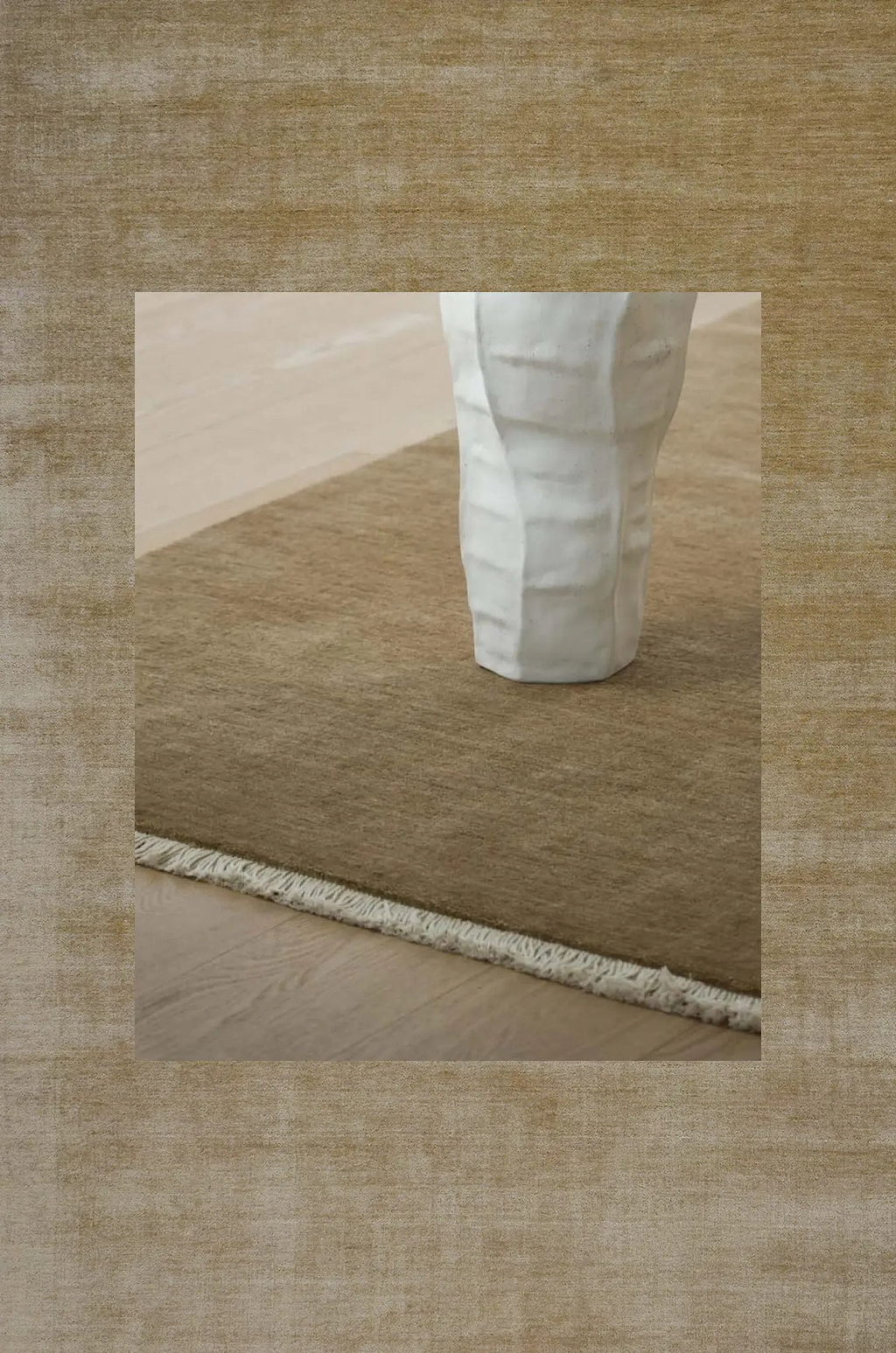 Sample of Bhakti Abrash Wool Blend Rug in Honey