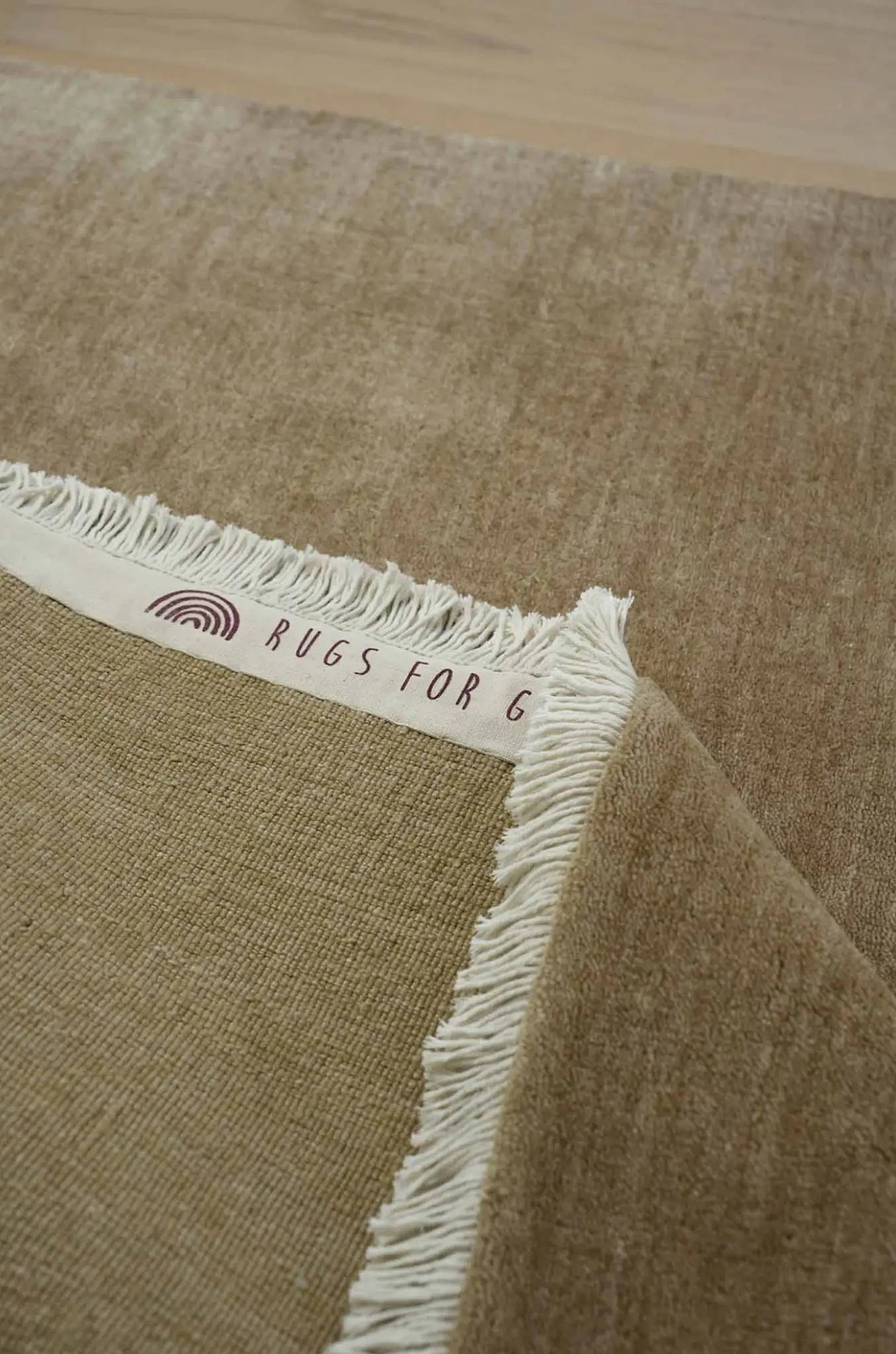 Sample of Bhakti Abrash Wool Blend Rug in Honey