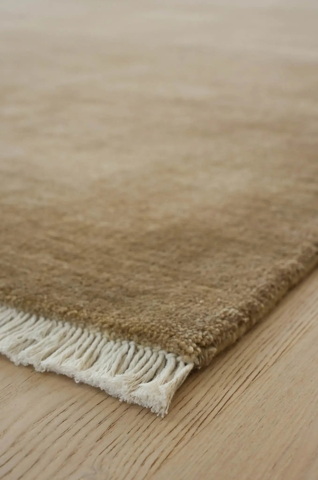 Sample of Bhakti Abrash Wool Blend Rug in Honey