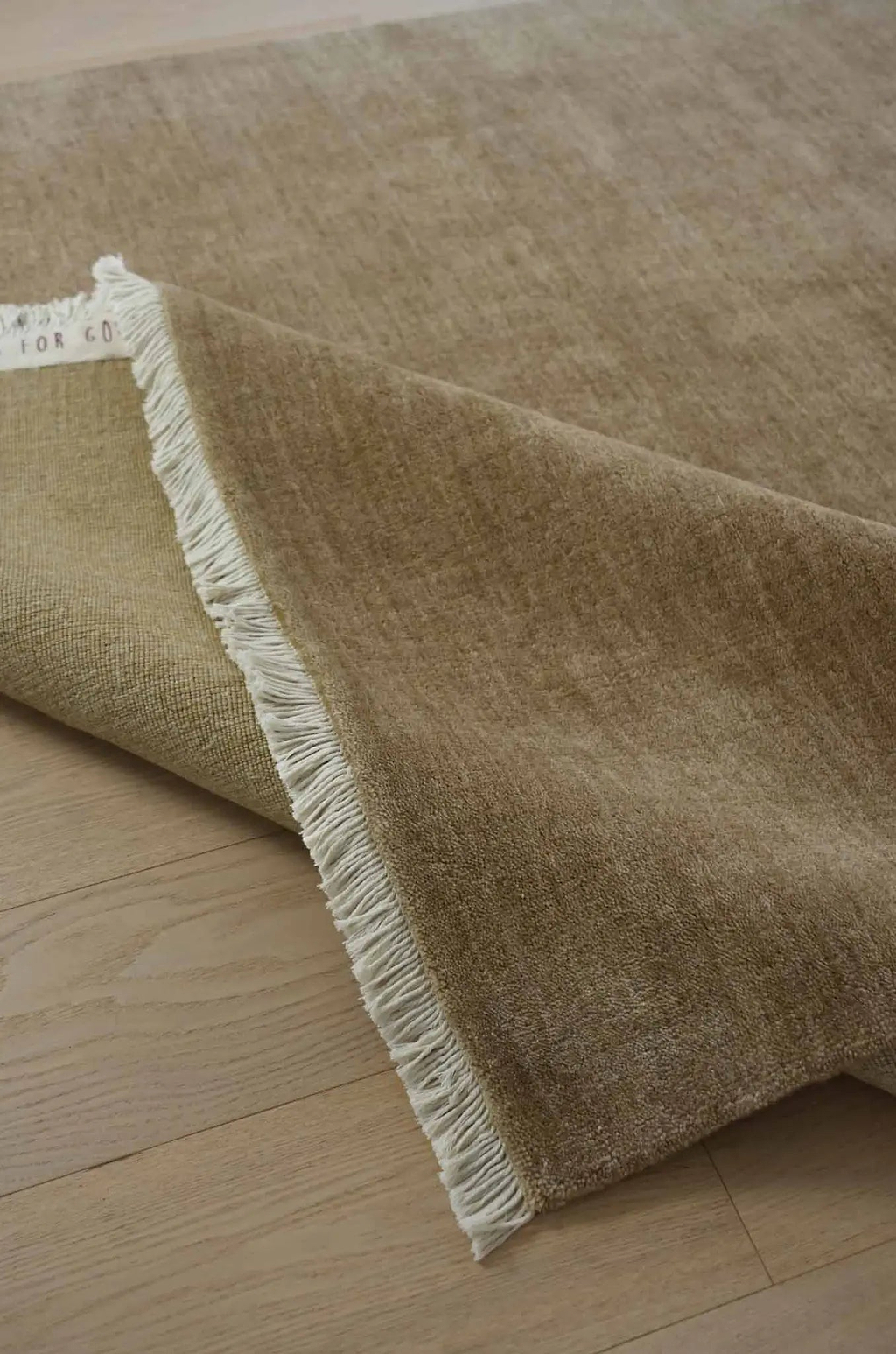 Sample of Bhakti Abrash Wool Blend Rug in Honey