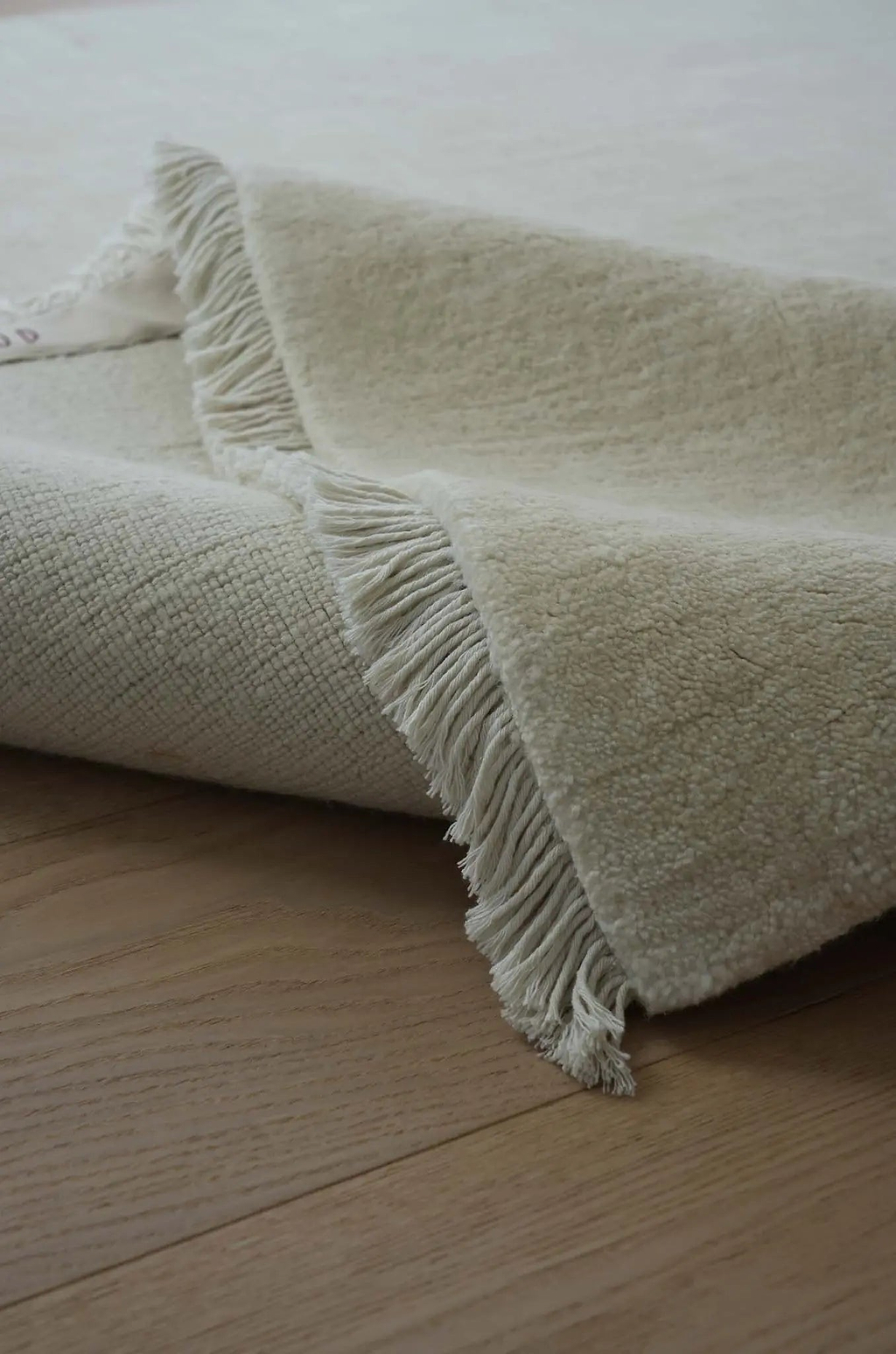 Bhakti Abrash Wool Blend Rug in Ivory