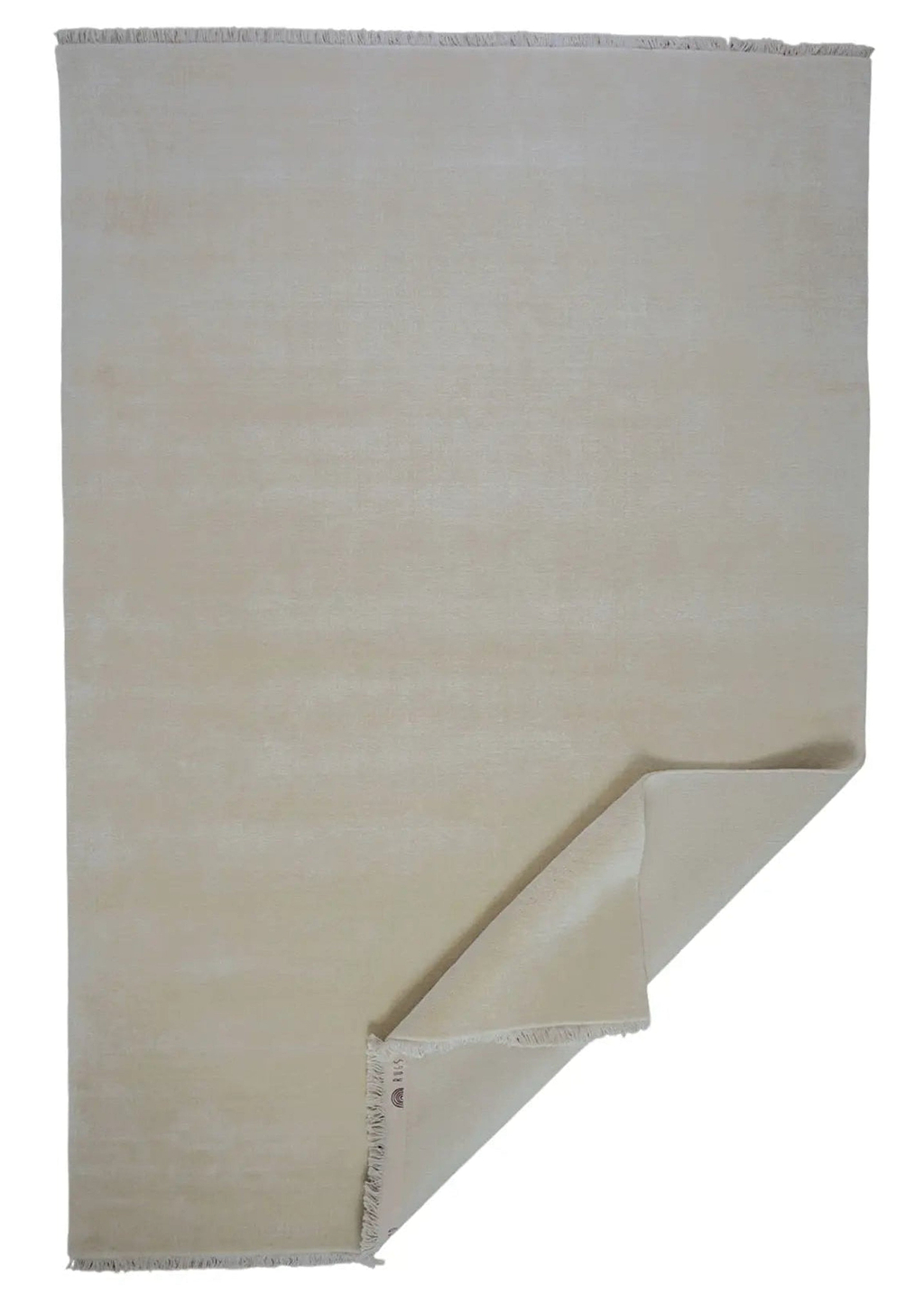 Sample of Bhakti Abrash Wool Blend Rug in Ivory