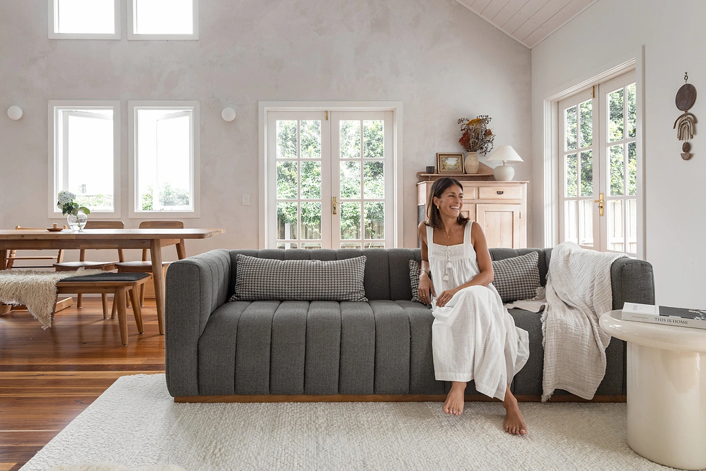 Sample of Eltham Popcorn Wool Rug in Ivory