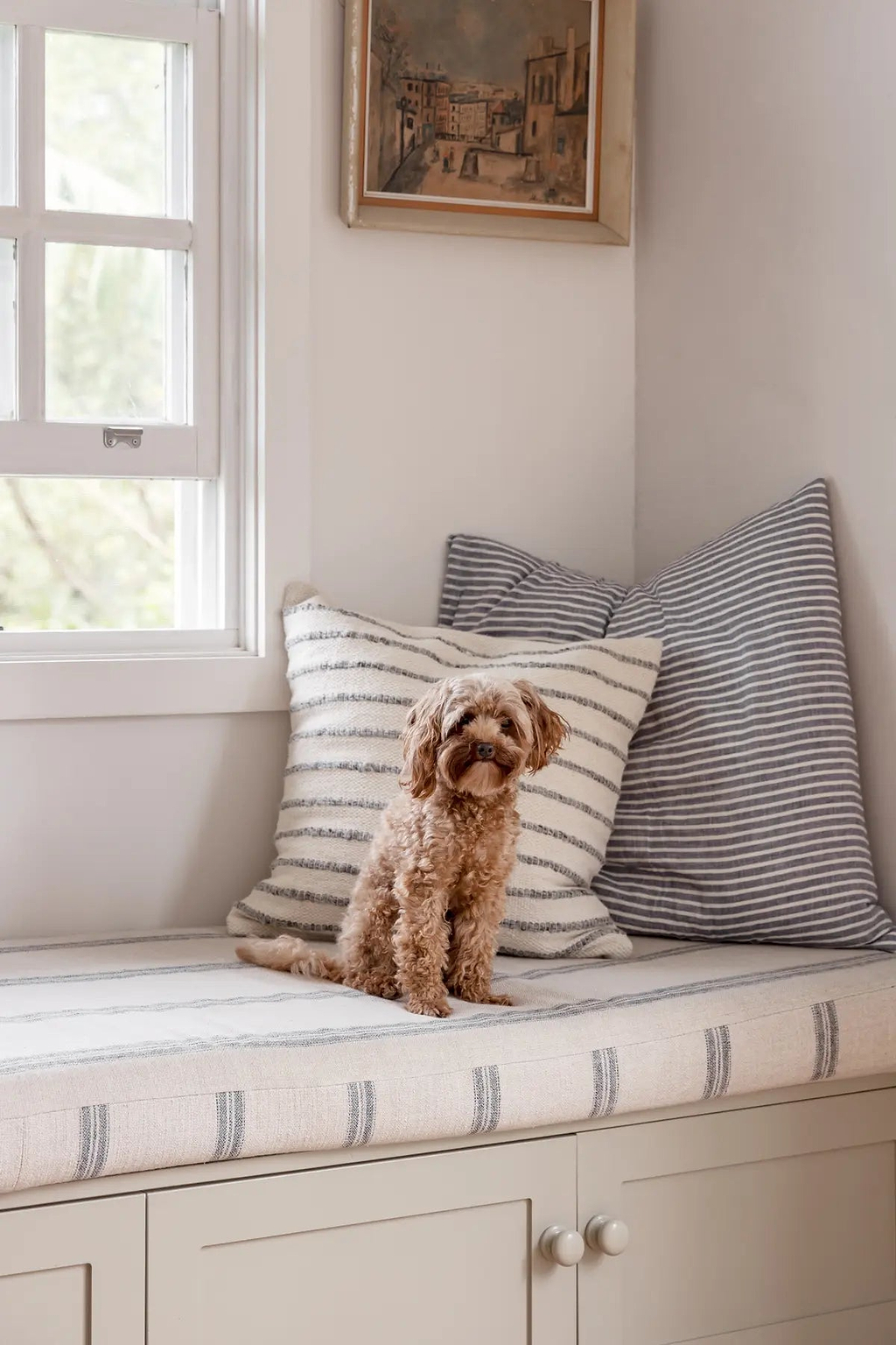 Tide Cushion in Grey Blue