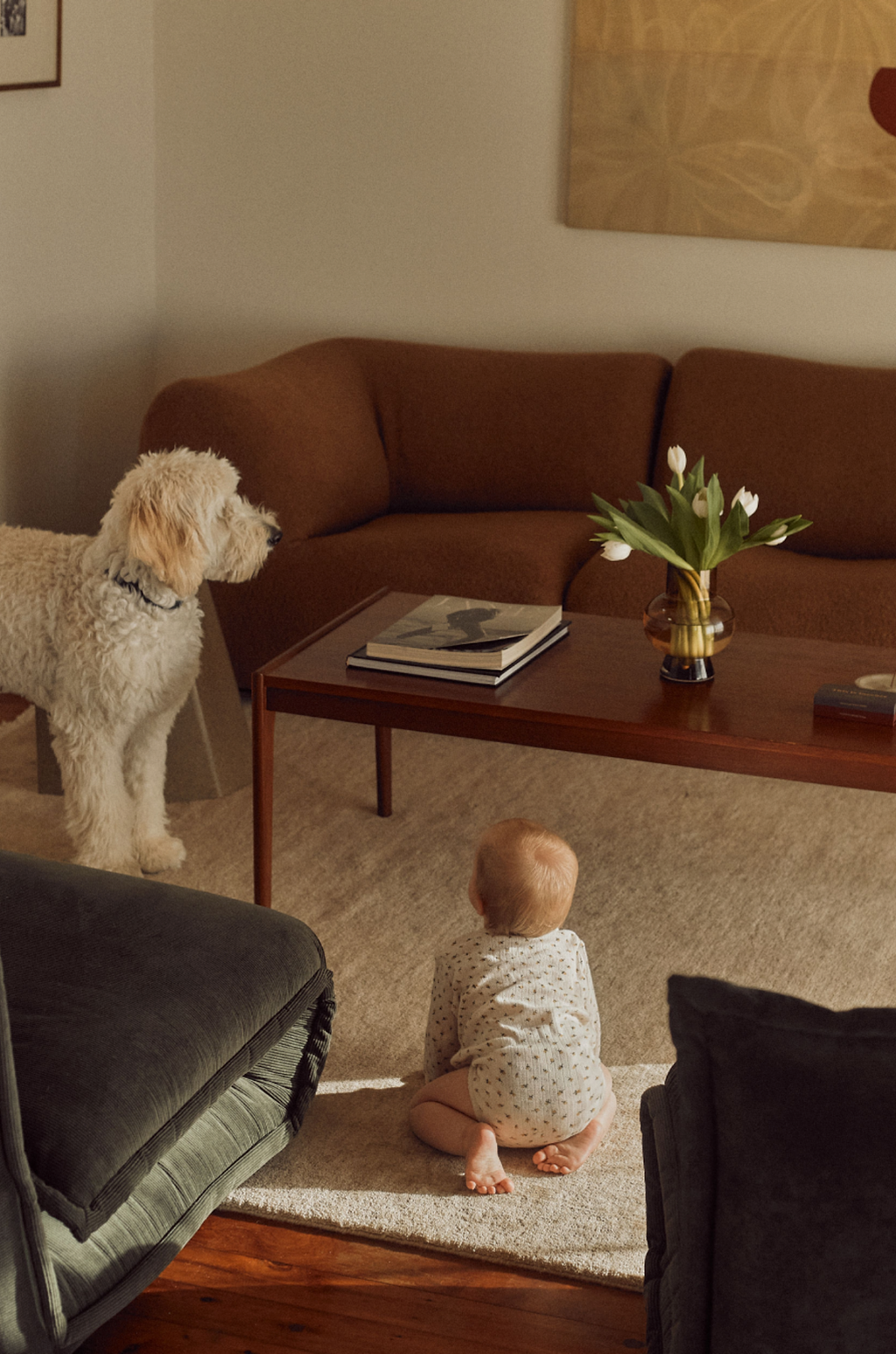 Bhakti Abrash Wool Blend Rug in Honey