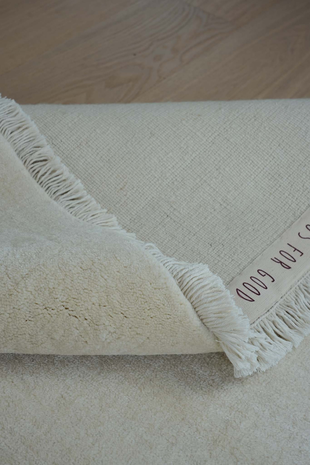 Bhakti Abrash Wool Blend Rug in Ivory