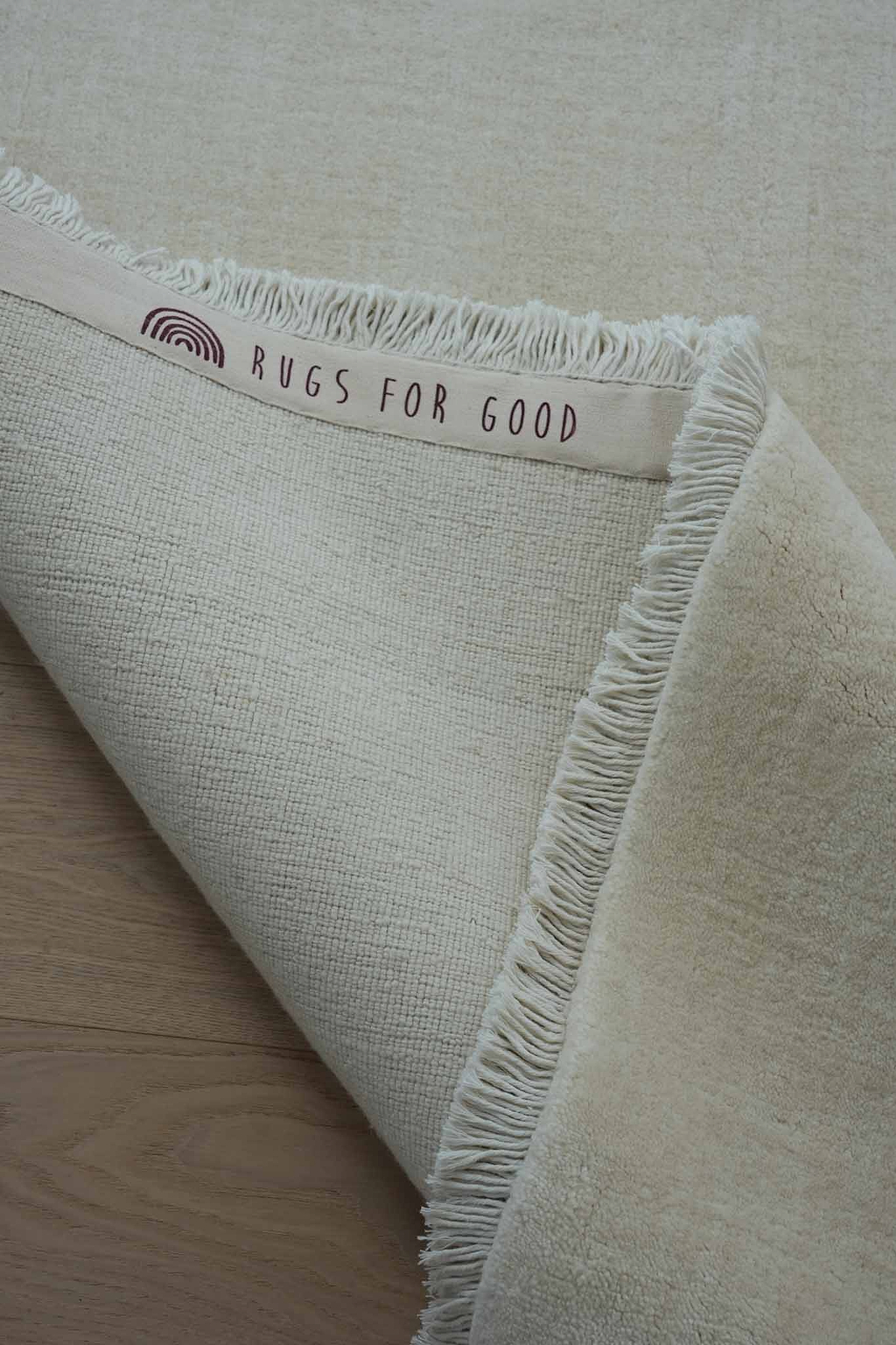 Bhakti Abrash Wool Blend Rug in Ivory