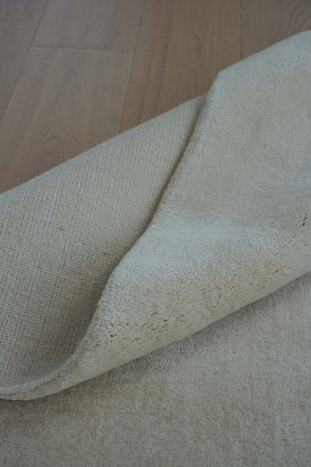 Bhakti Abrash Wool Blend Rug in Ivory