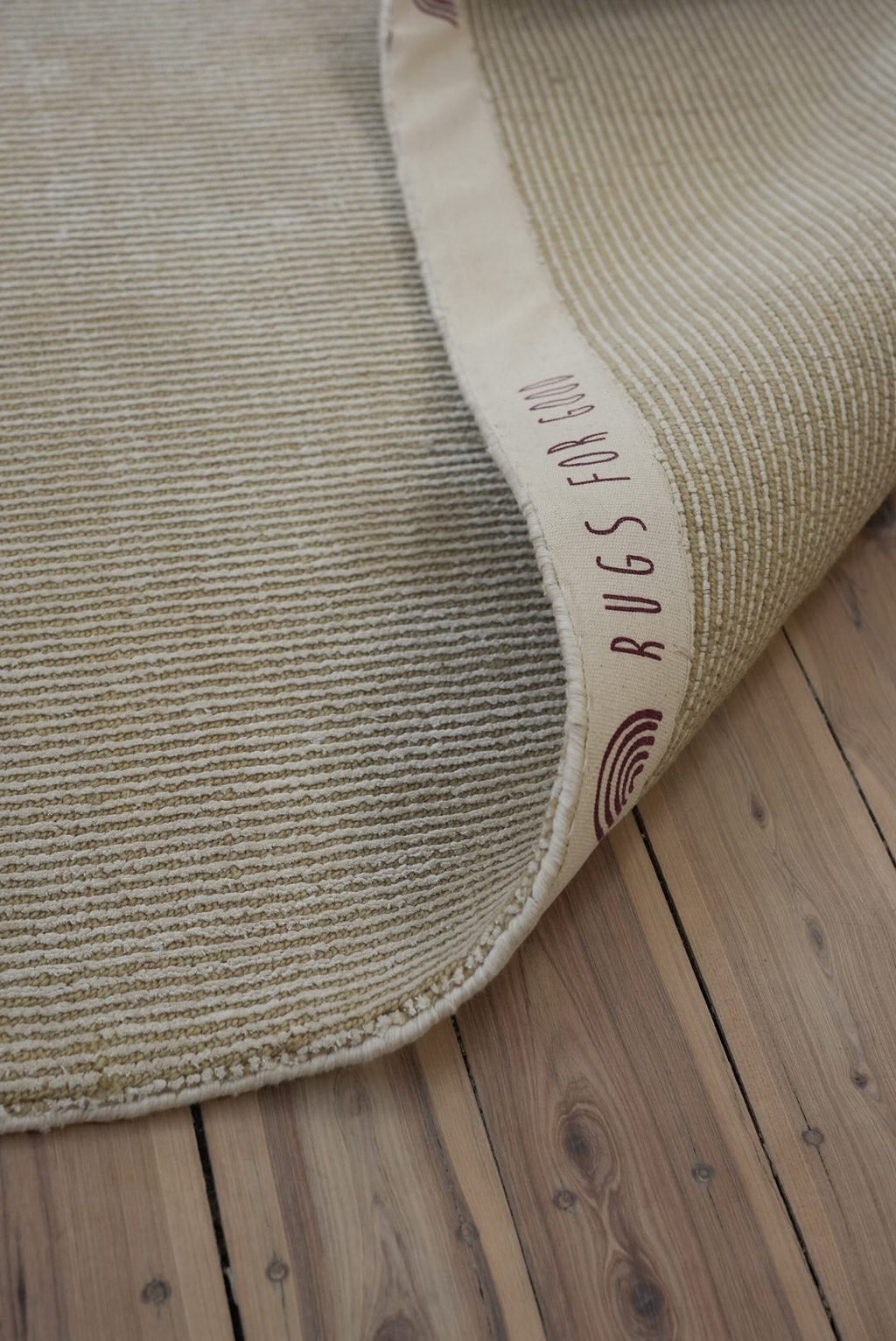 Yarra Linea Rug in Olive and Cream